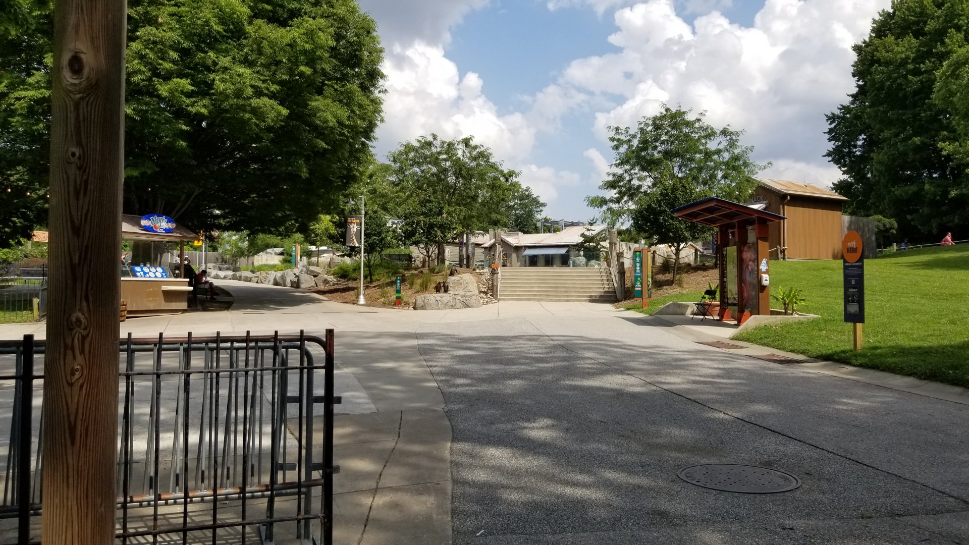 Maryland Zoo - Zoo central to left, penguin coast in front