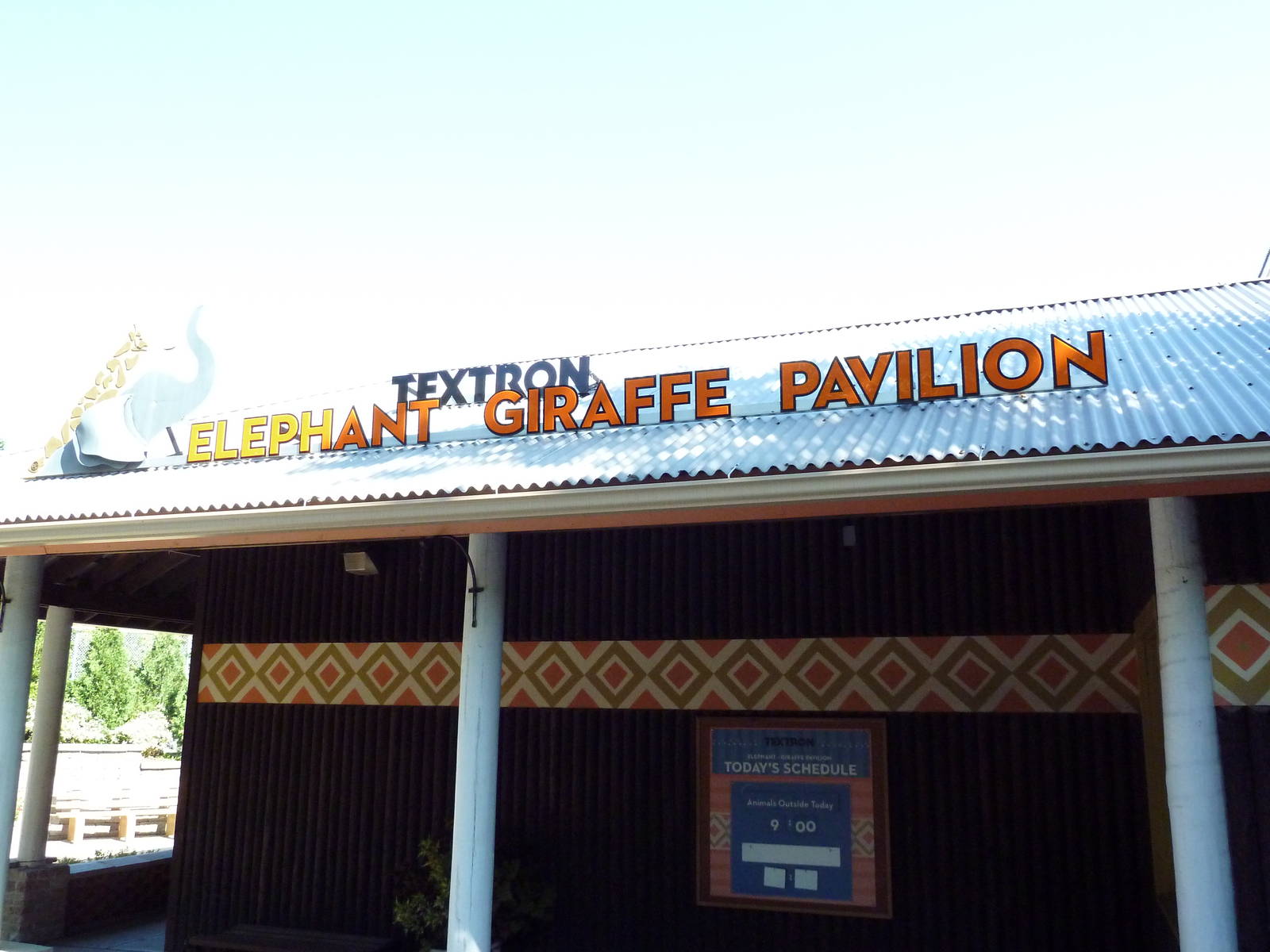 Masai Giraffe/African Elephant Barn Sign