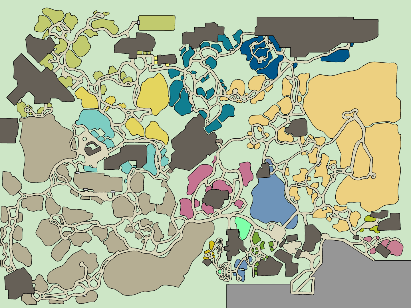 Masterplan of My Favorite Fantasy Zoo - Zoológico e jardins de World Conservation Center