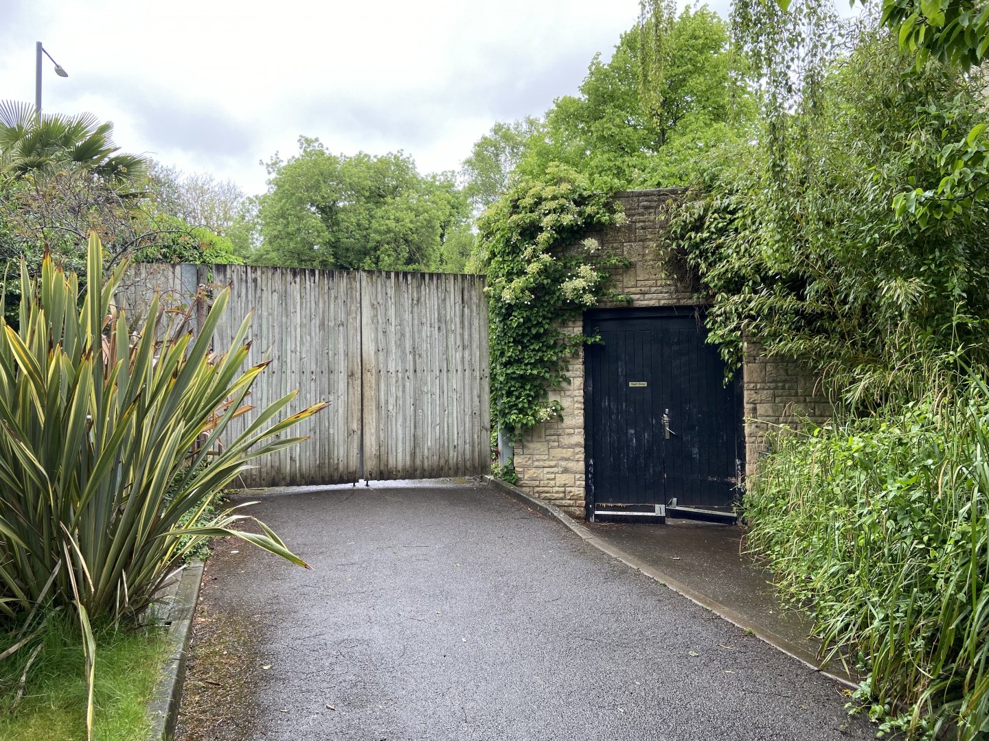 May 16th 2022 - access gate to Clifton Down Road and keeper access into Asiatic Lion exhibit at Bristol Zoo