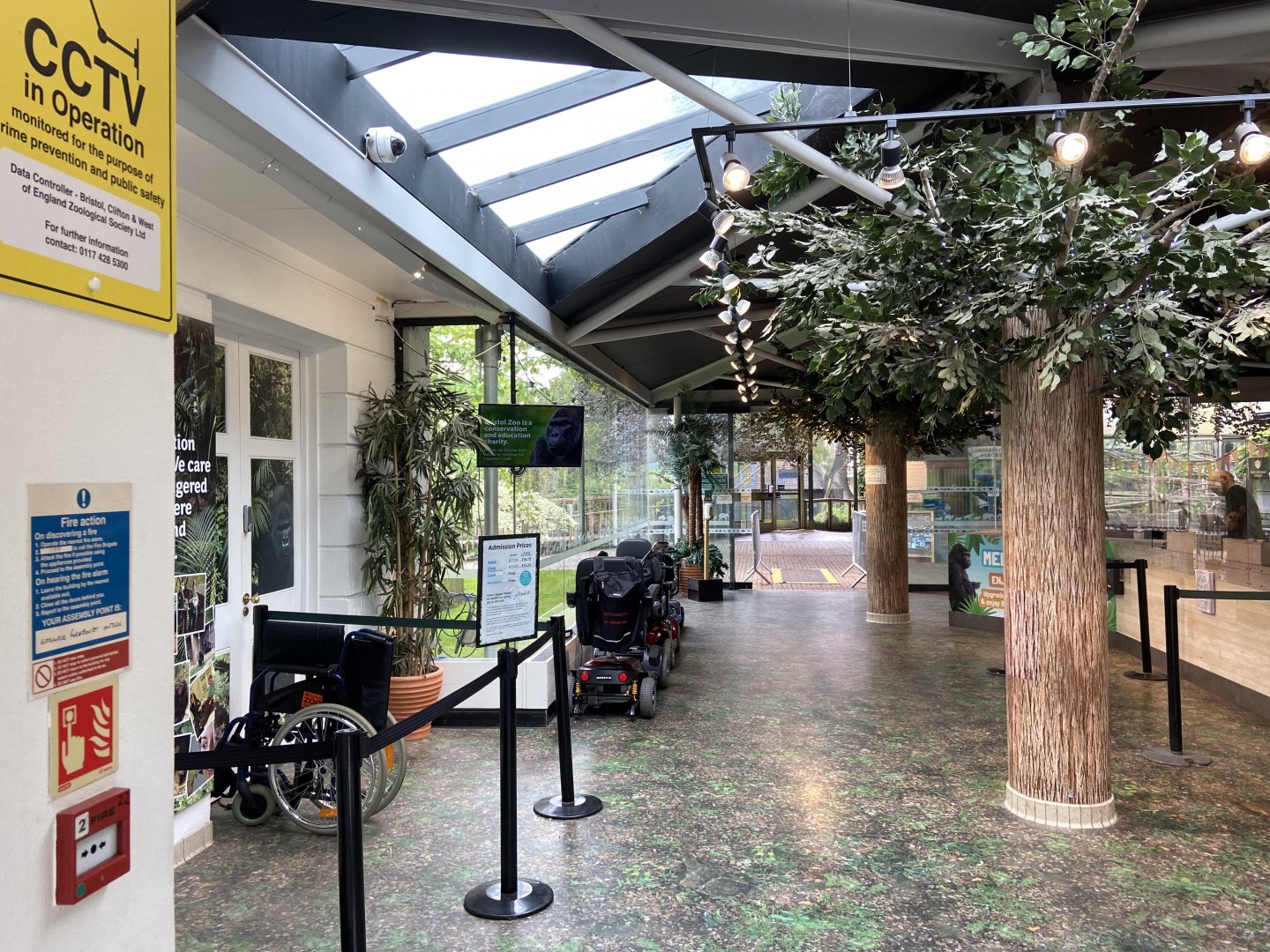 May 16th 2022 - interior of listed entrance building at Bristol Zoo