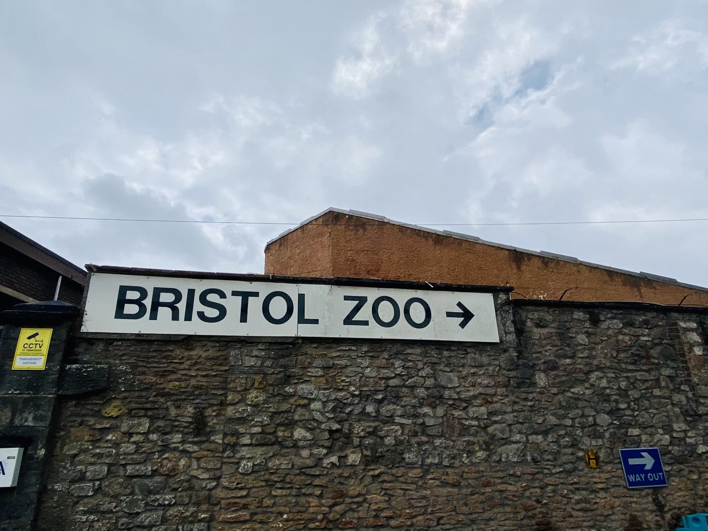 May 16th 2022 - sign for Bristol Zoo on perimeter wall