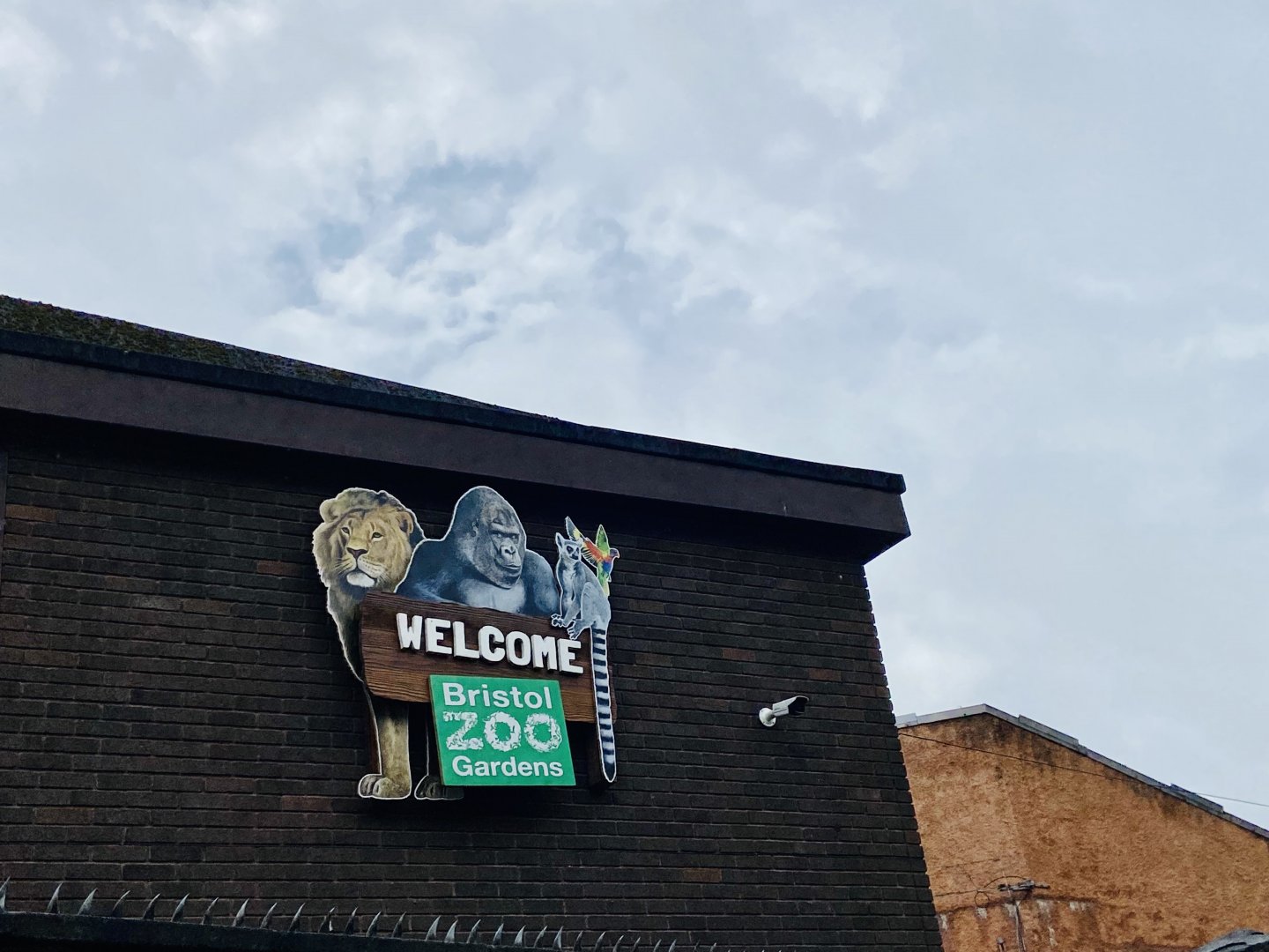 May 16th 2022 - "Welcome to Bristol Zoo" sign on exterior building