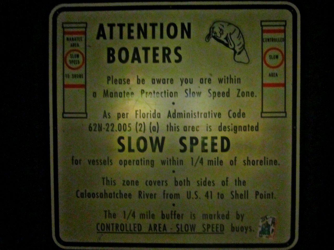 May 2013 - Manatee Springs - Attention Boaters