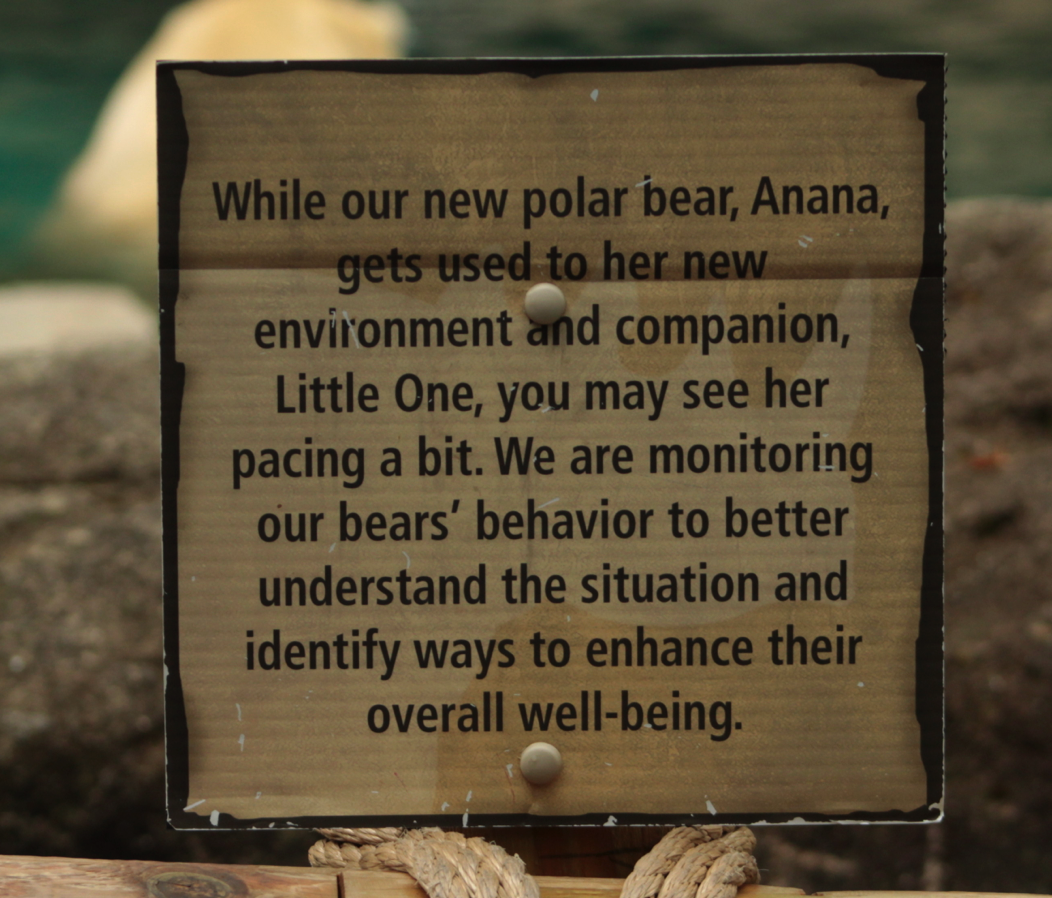 May. 2017 - Lords of the Arctic - Sign Discussing Anana's Pacing