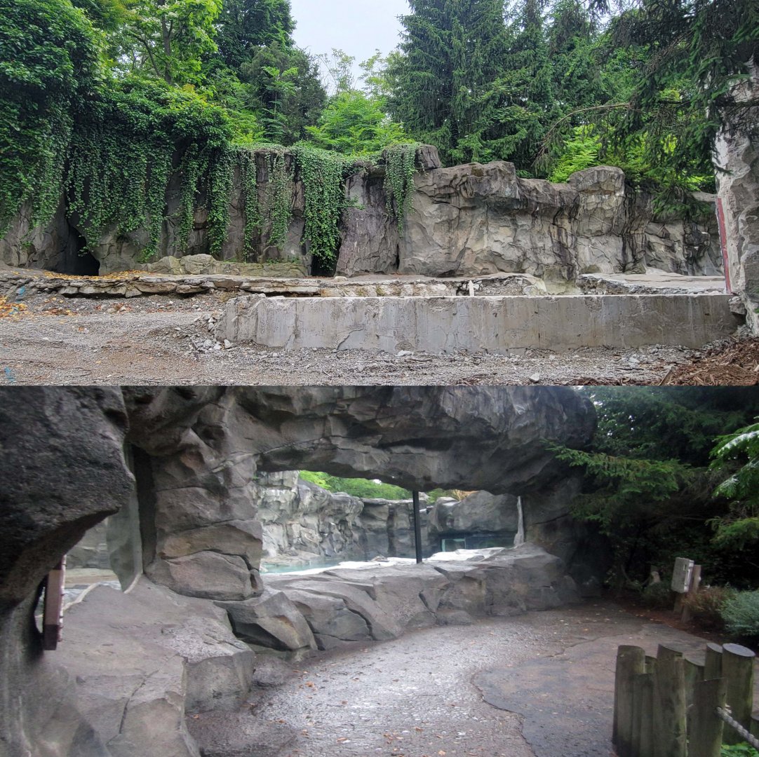 May. 2022 - Future Sea Otter Coast (2023) / Former Secondary Polar Bear Exhibit Comparison