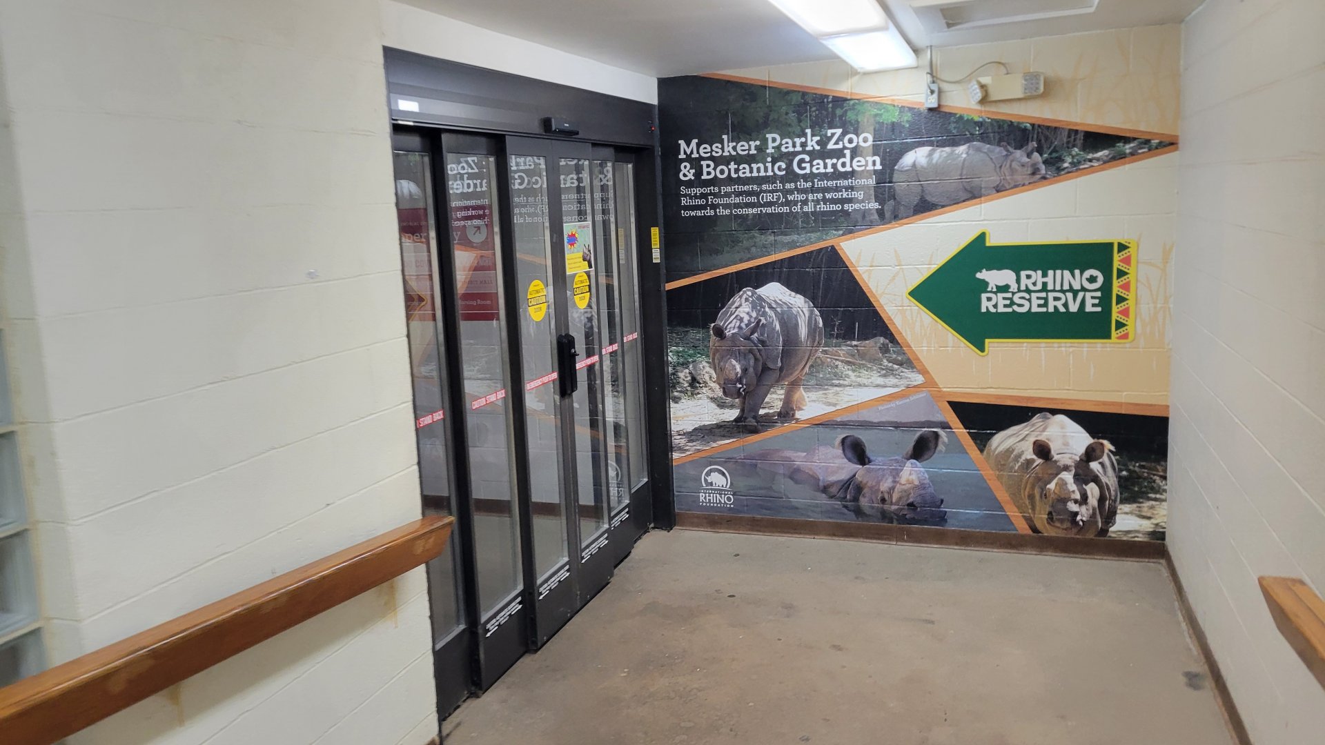 May. 2025 - Kley Memorial Building - Door to Indoor Rhino Exhibits