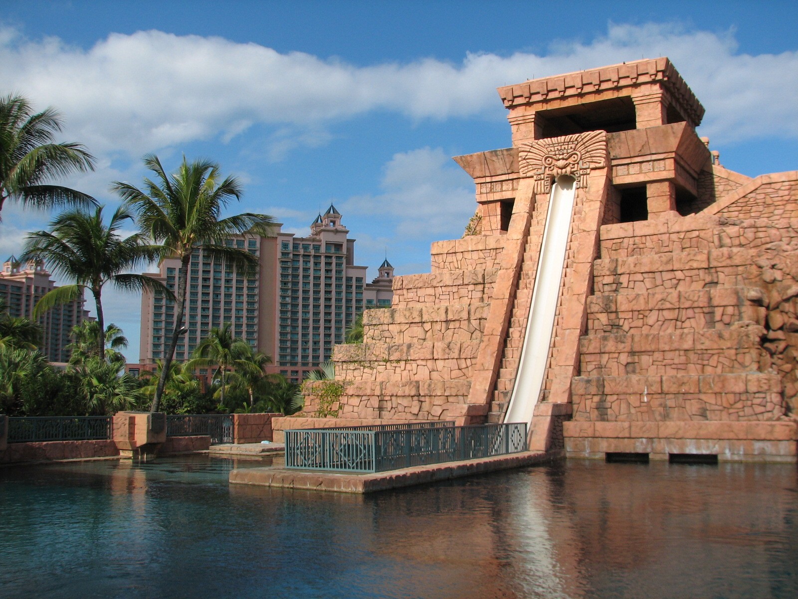 Mayan Temple Lagoon - Top View and Waterslide
