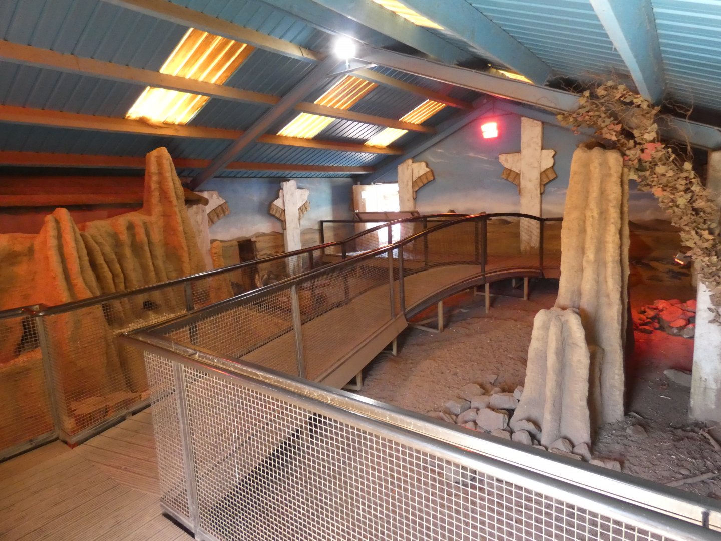 Meerkat and Porcupine indoor enclosure