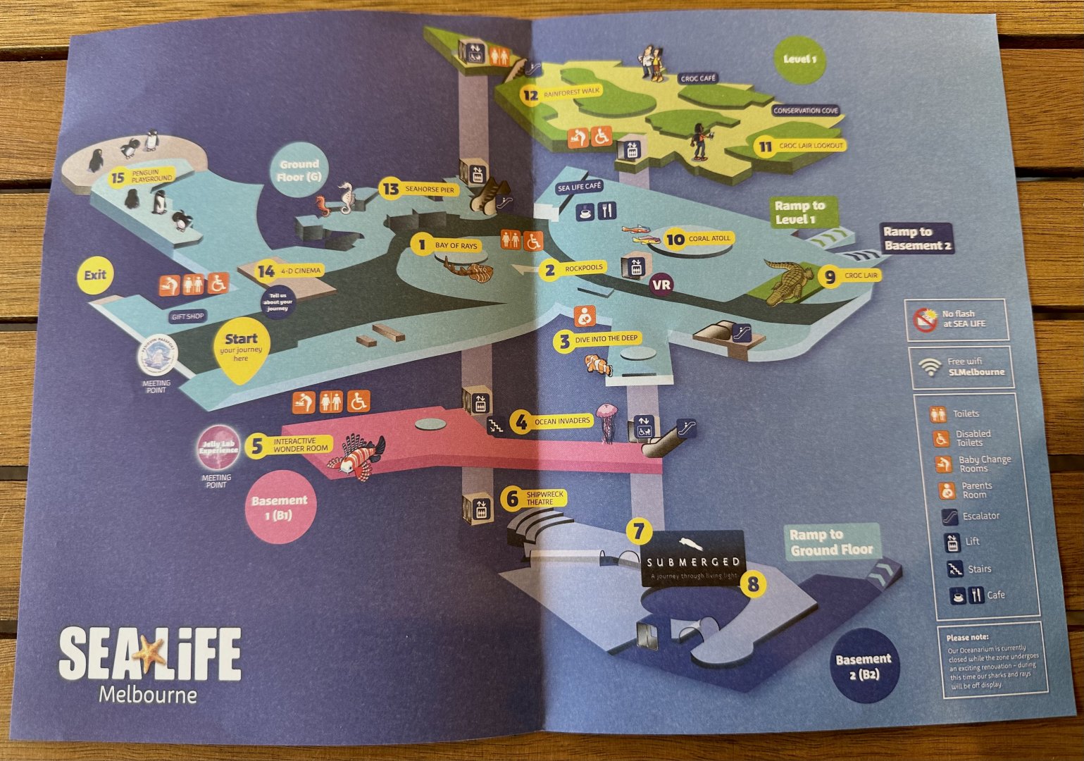 Melbourne Aquarium Map (2023)