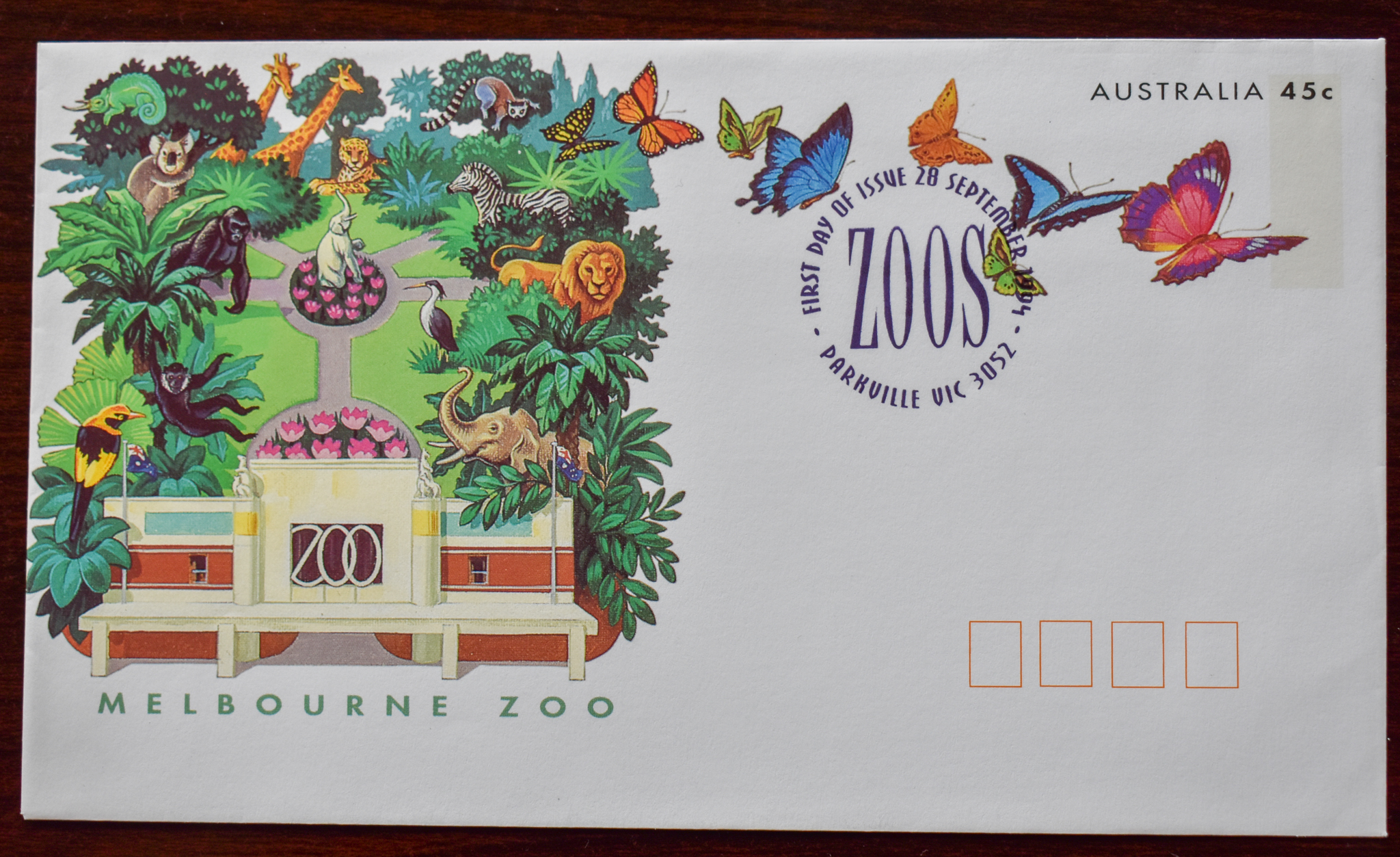 Melbourne Zoo (1994) - Pre-stamped Envelope