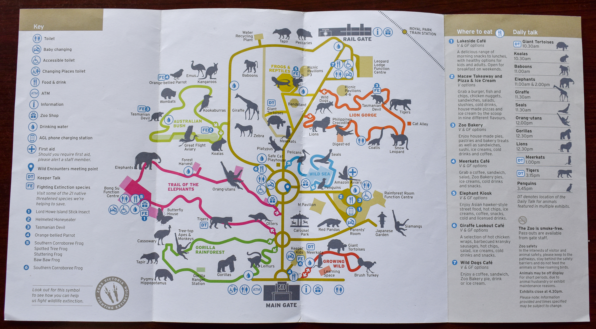 Melbourne Zoo Map (2018)