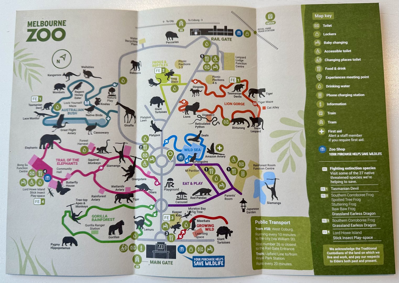 Melbourne Zoo Map (2023)