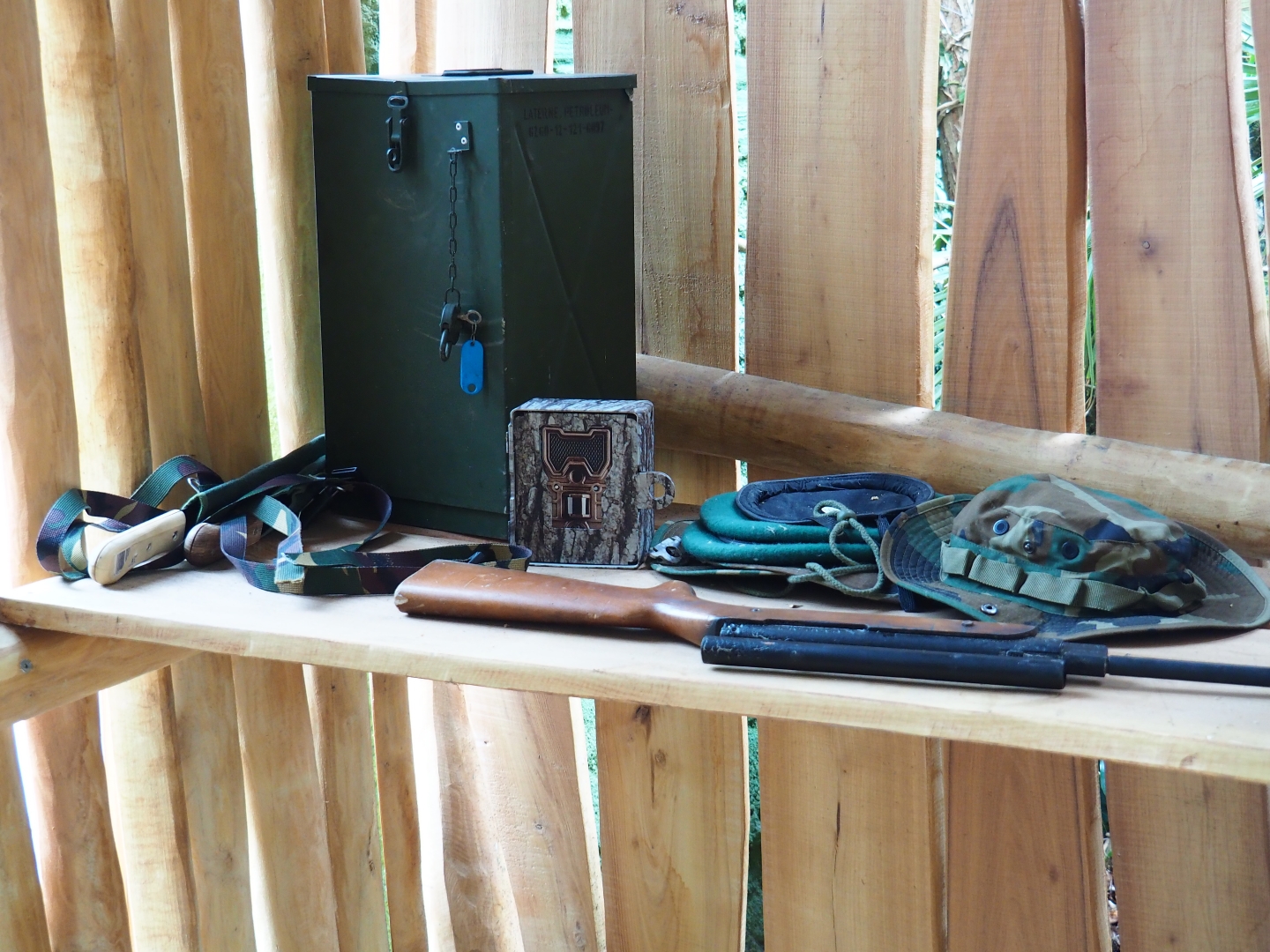 Members' preview of the new bonobo house - Future ranger camp props, 2019-06-26