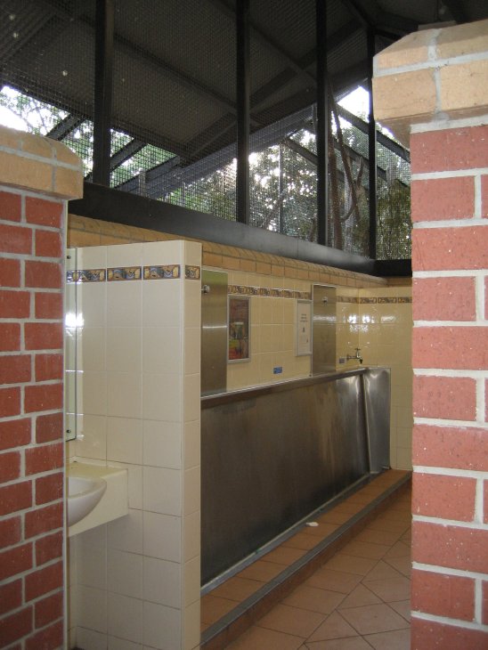 Men's Toilets, by the aviary
