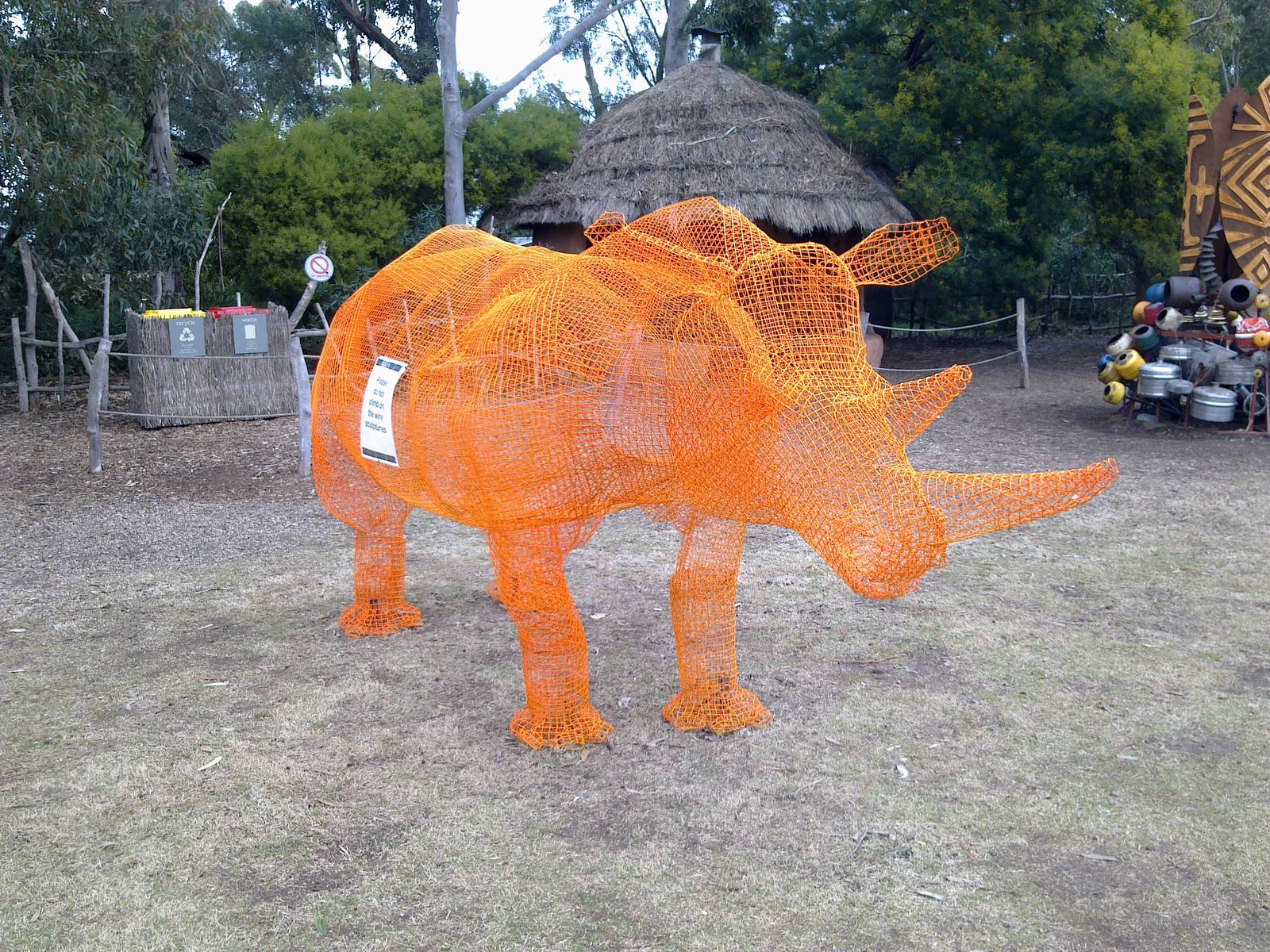 Mesh Rhino Statue