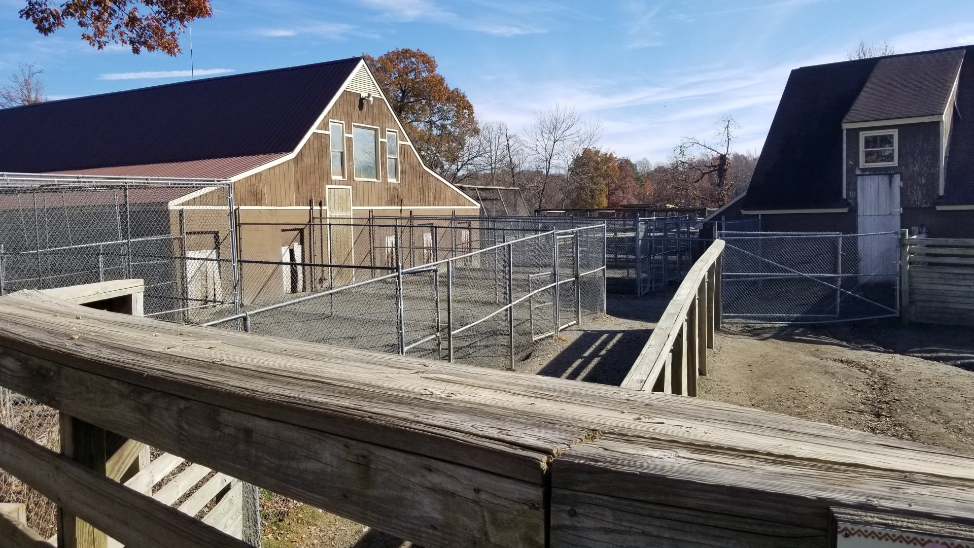 Metro Richmond - fenced areas between primates and giraffes