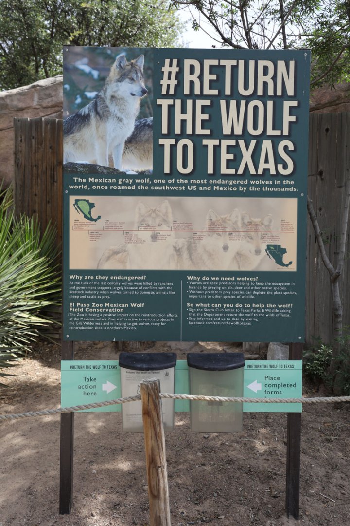 Mexican Wolf conservation sign