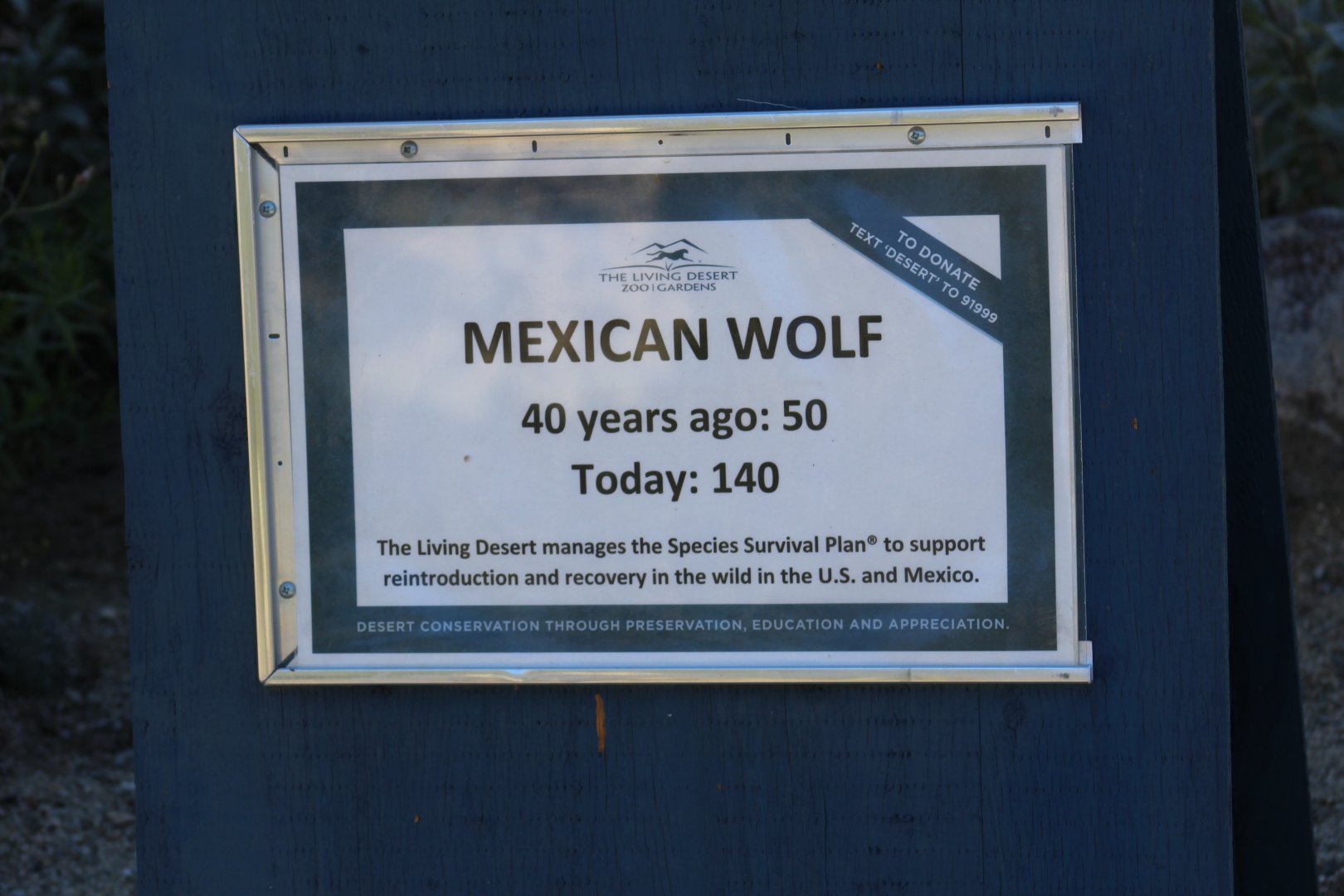 Mexican Wolf Conservation Signage