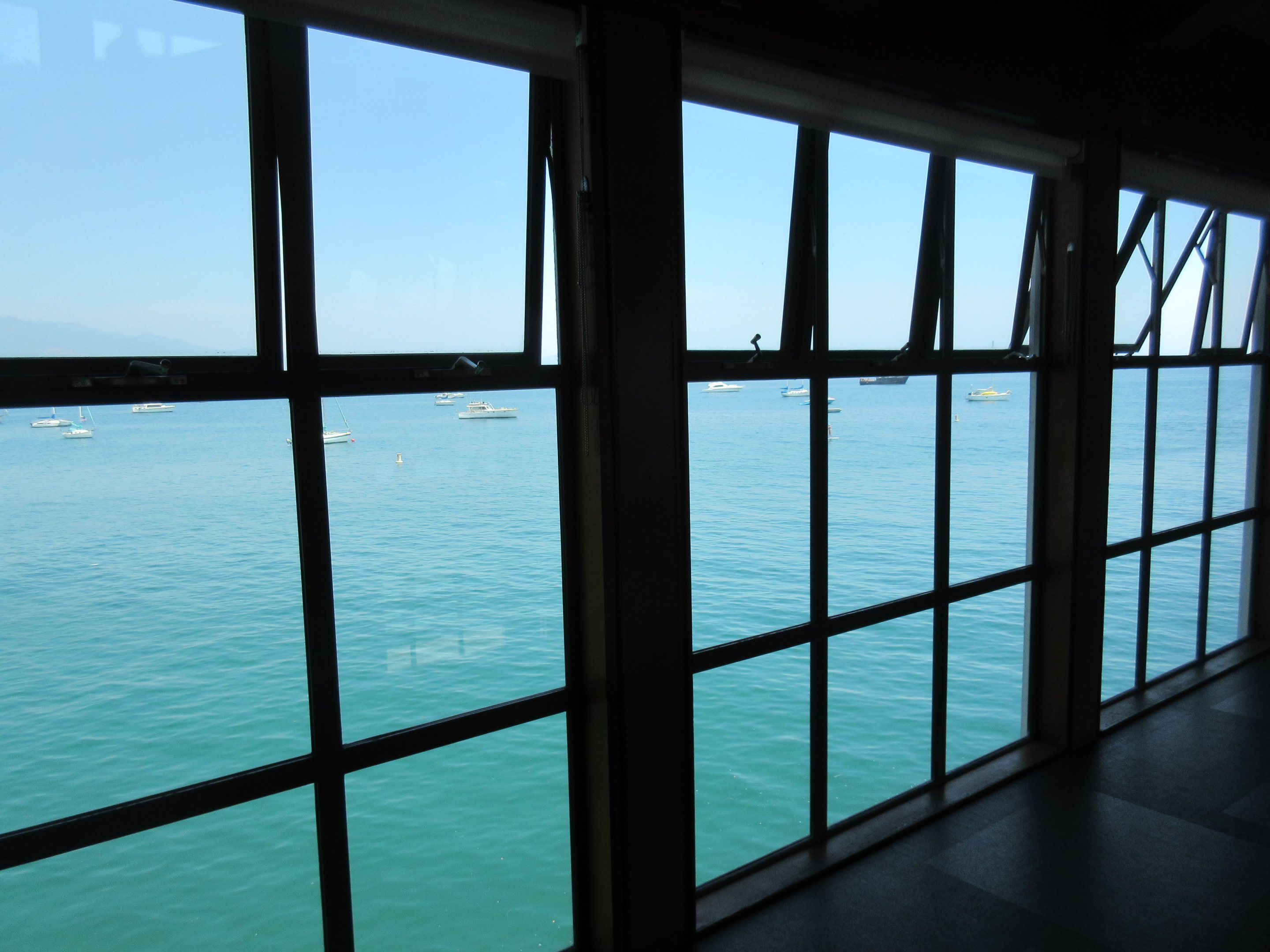 Mezzanine Level View - windows that look out onto the ocean