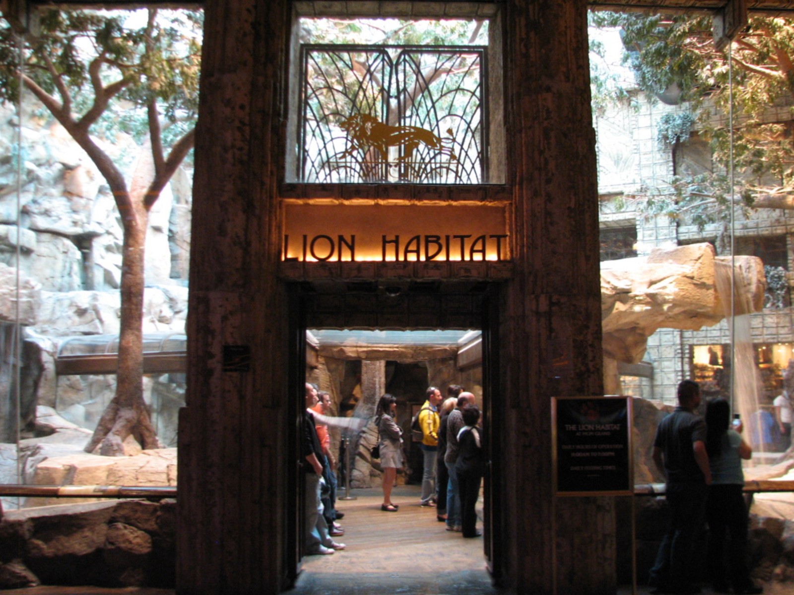 MGM Grand Lion Habitat - Viewing Tunnel Entrance