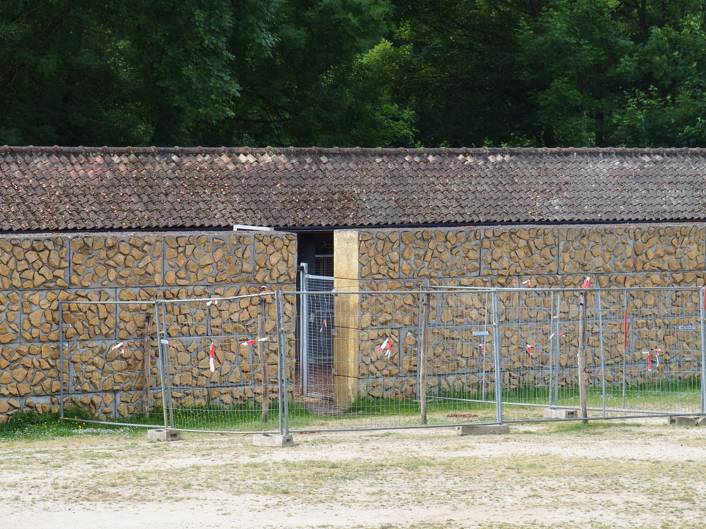 Mhorr gazelle stable building with temporary pen, 2020-05-23