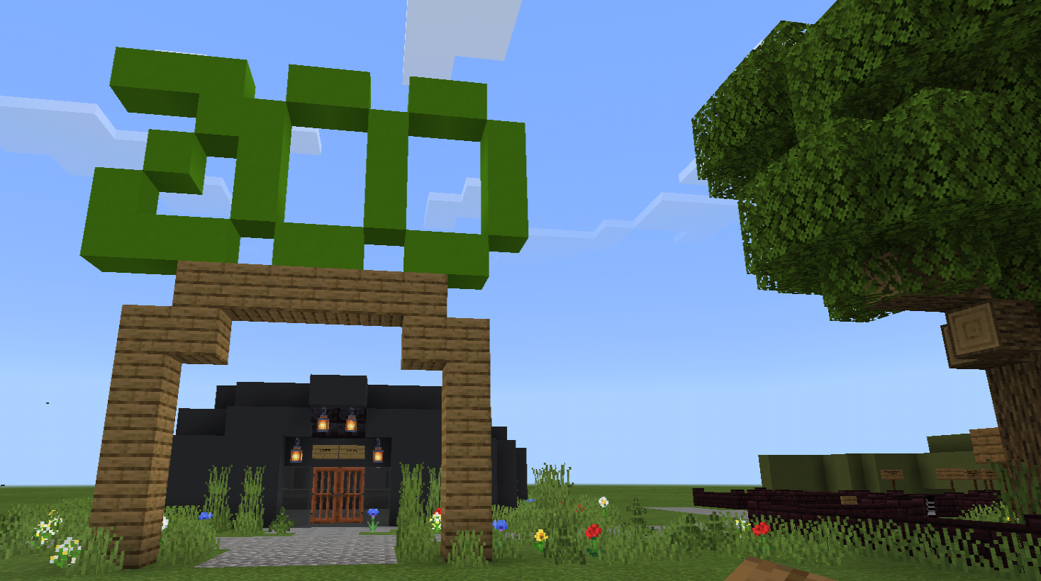 Minecraft zoo enterance