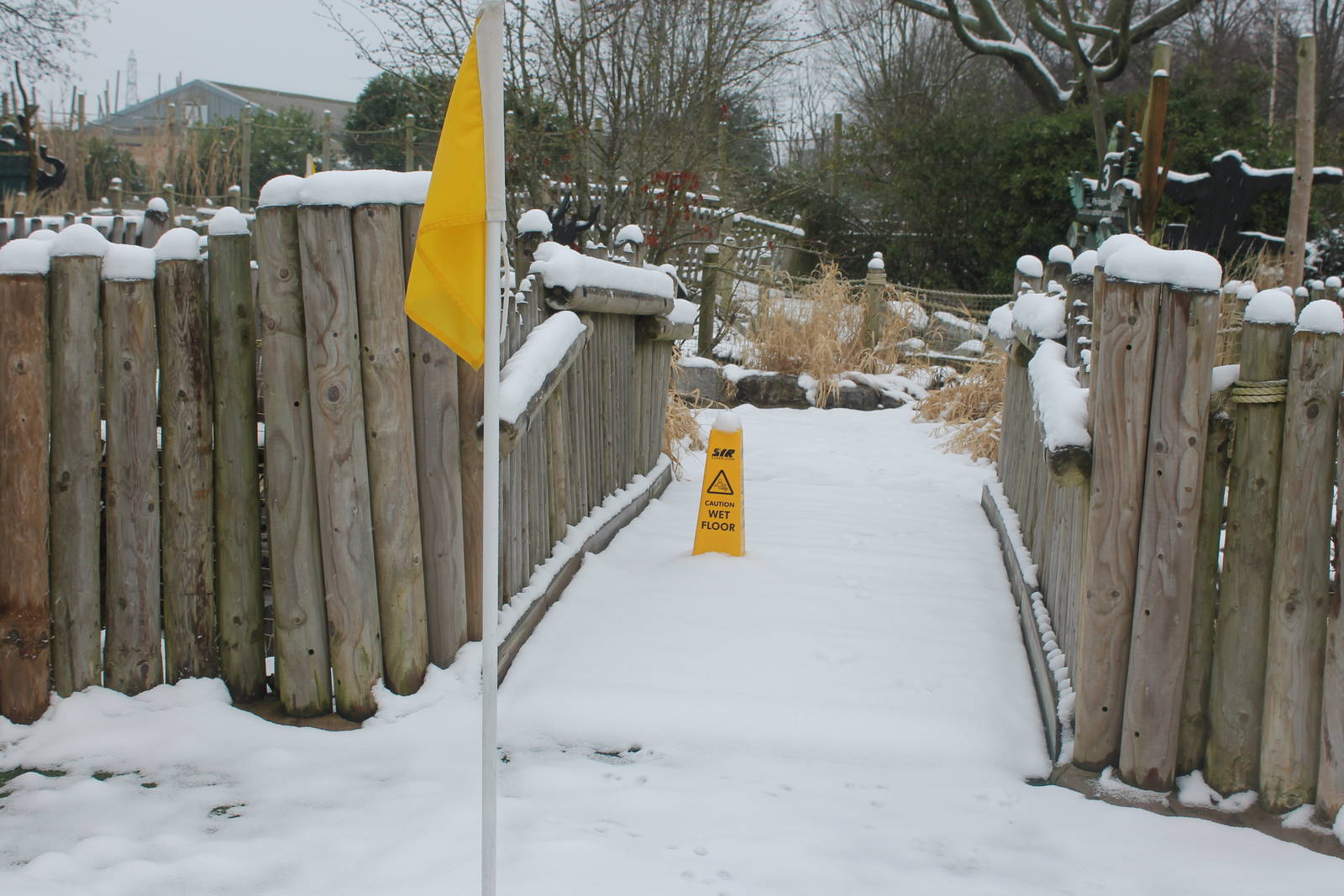 Miniature golf in the snow Chester Zoo 2013