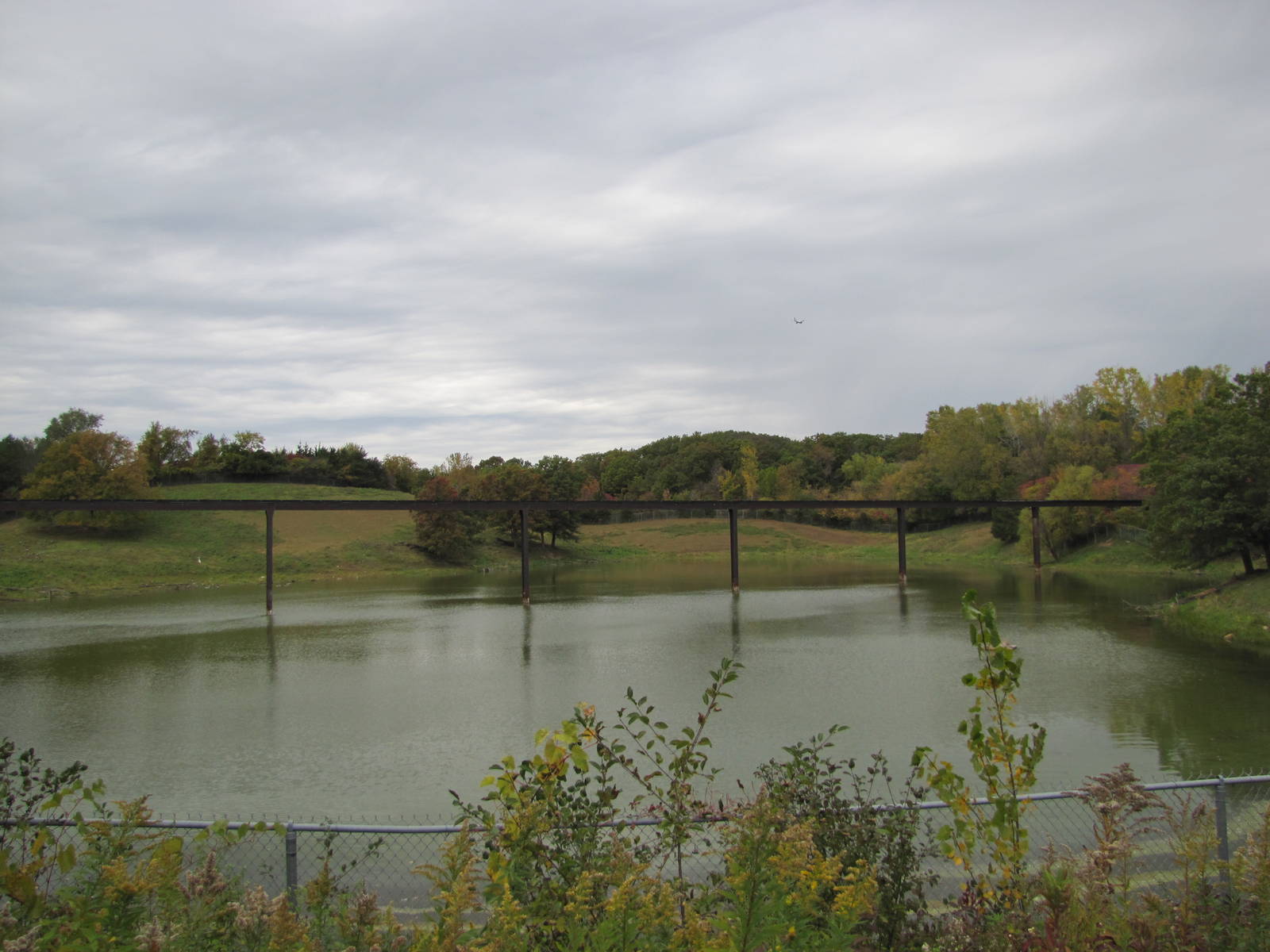 Minnesota Zoo 2010 - Monorail tracks and Moskox exhibit