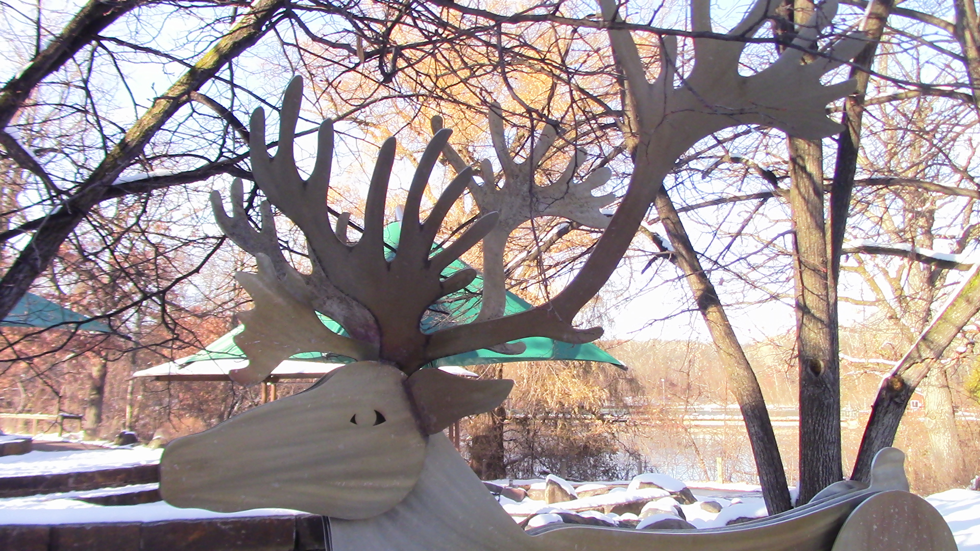 Minnesota zoo-Reindeer statue-Nov 13