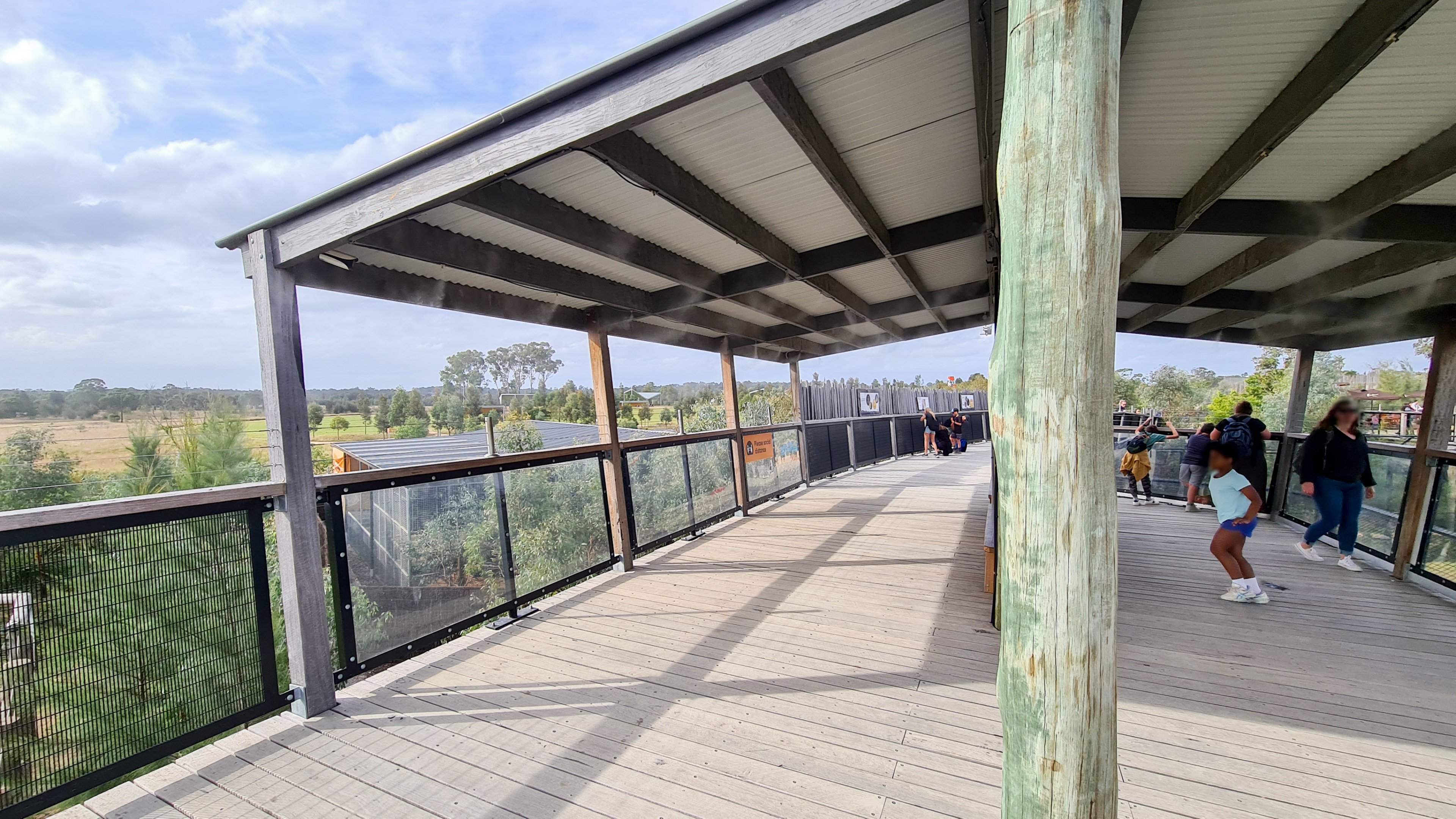 Misting shade shelters