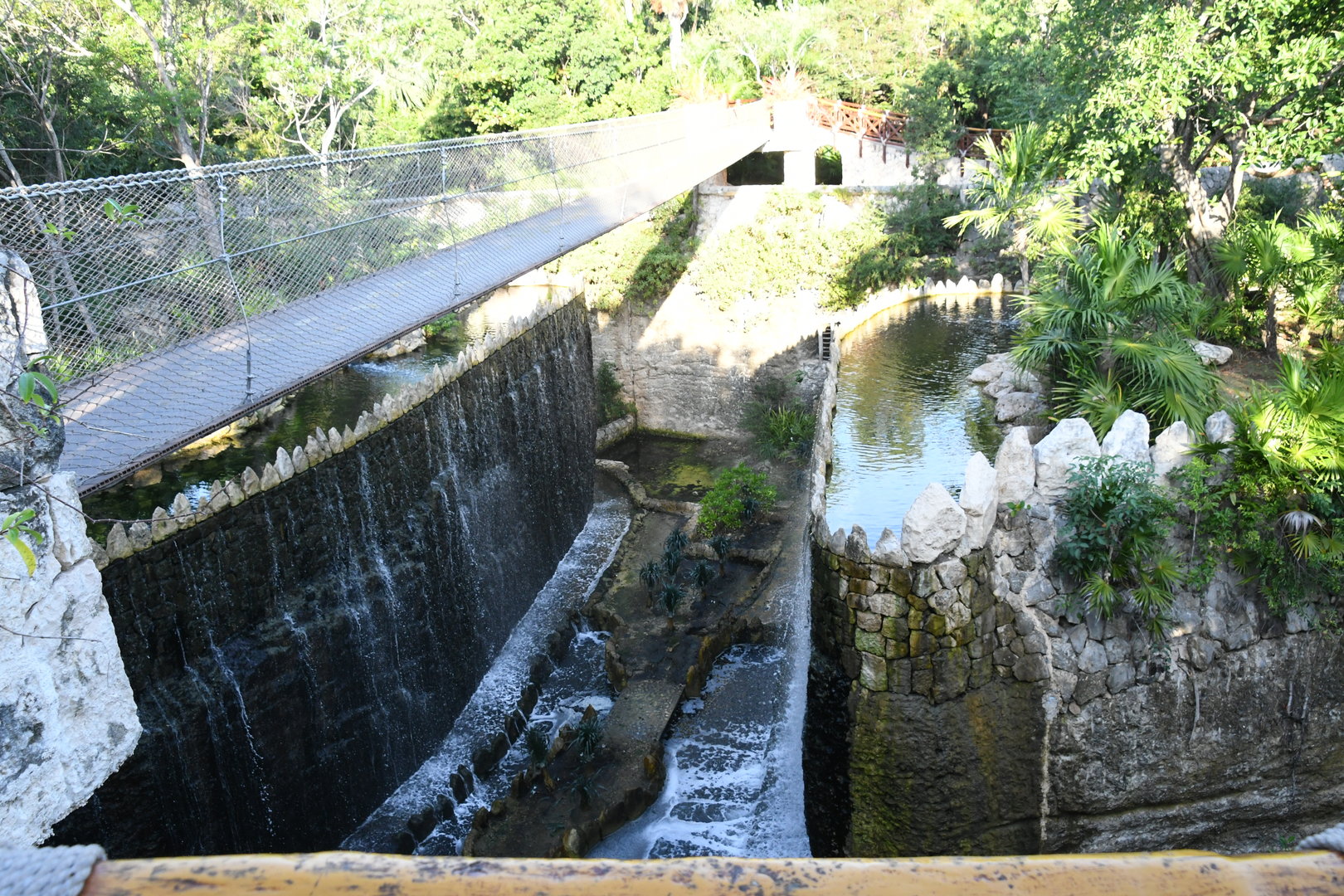 Moat between Puma (right) and Jaguar (left) Exhibits