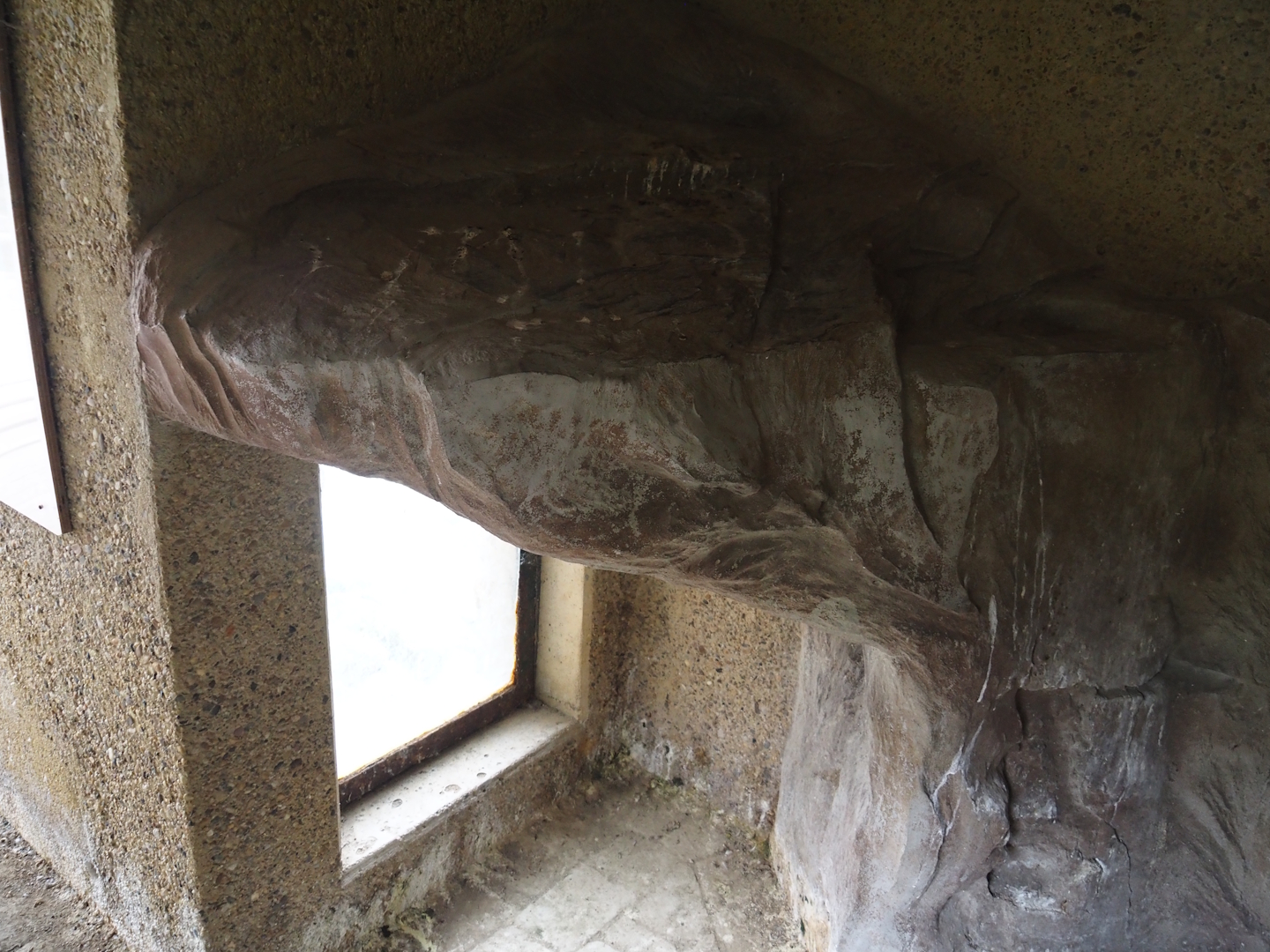 Mock-up of penguin nesting cavity with viewing window for kids, 2025-05-22