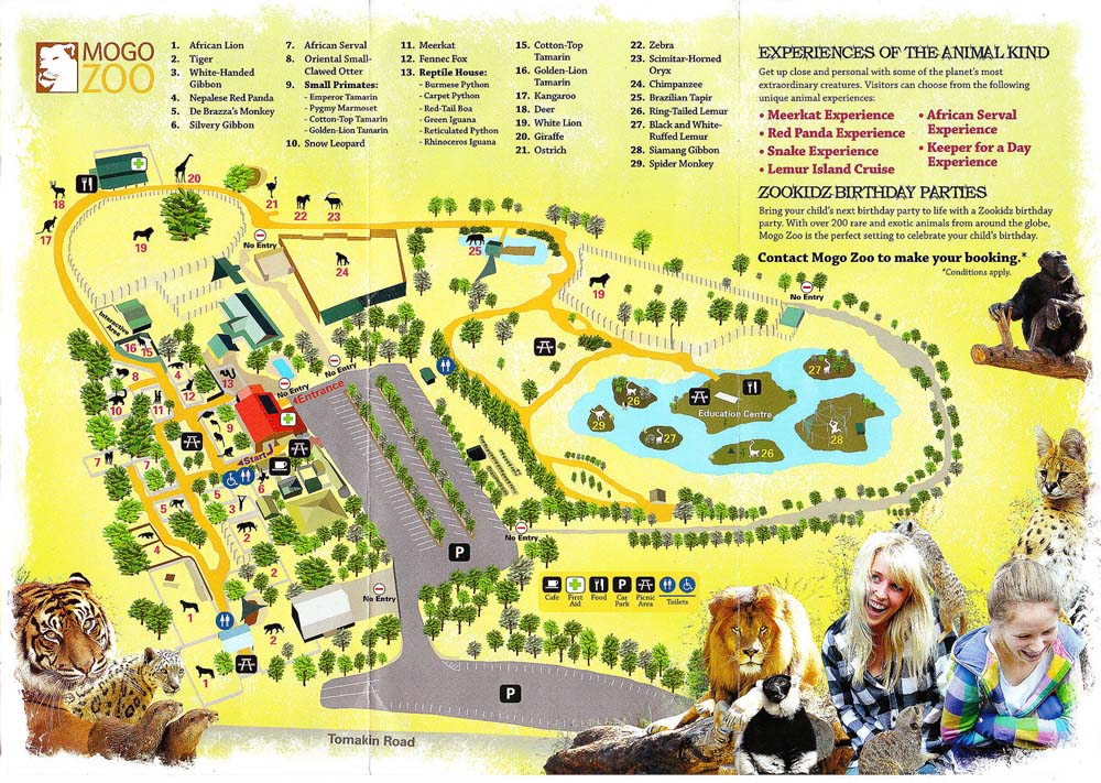 Mogo Zoo Map March 2011