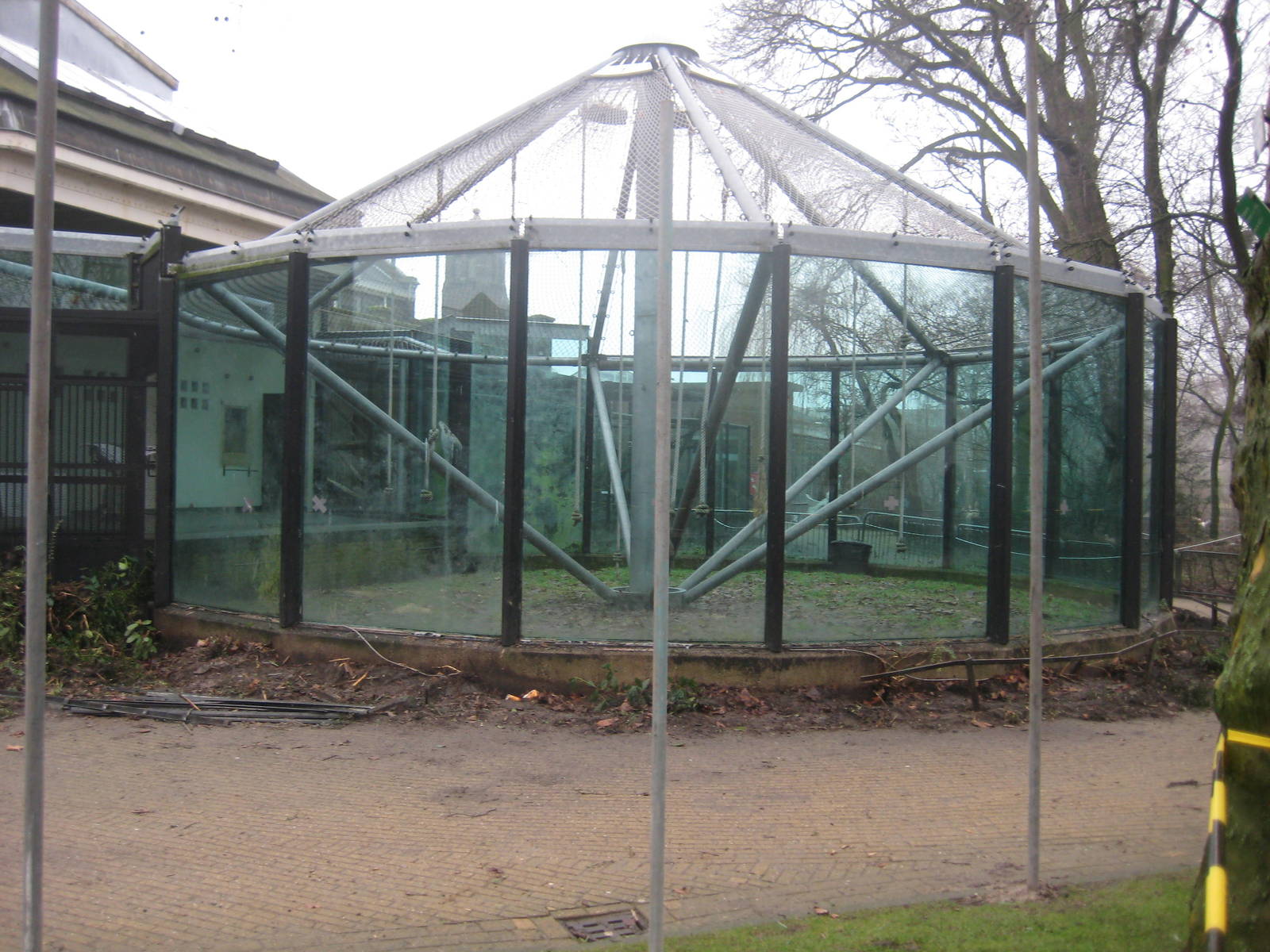 Monkey house being renovated