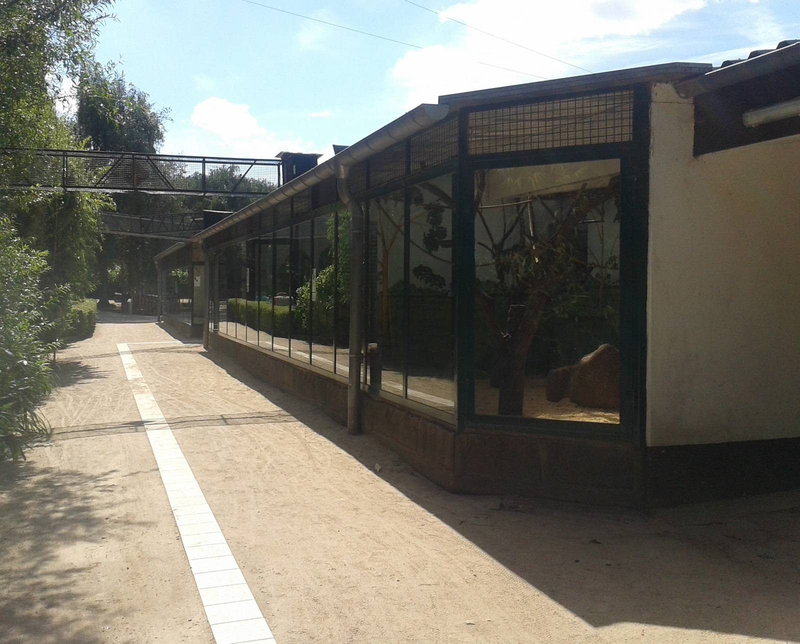 Monkey house outdoor enclosures