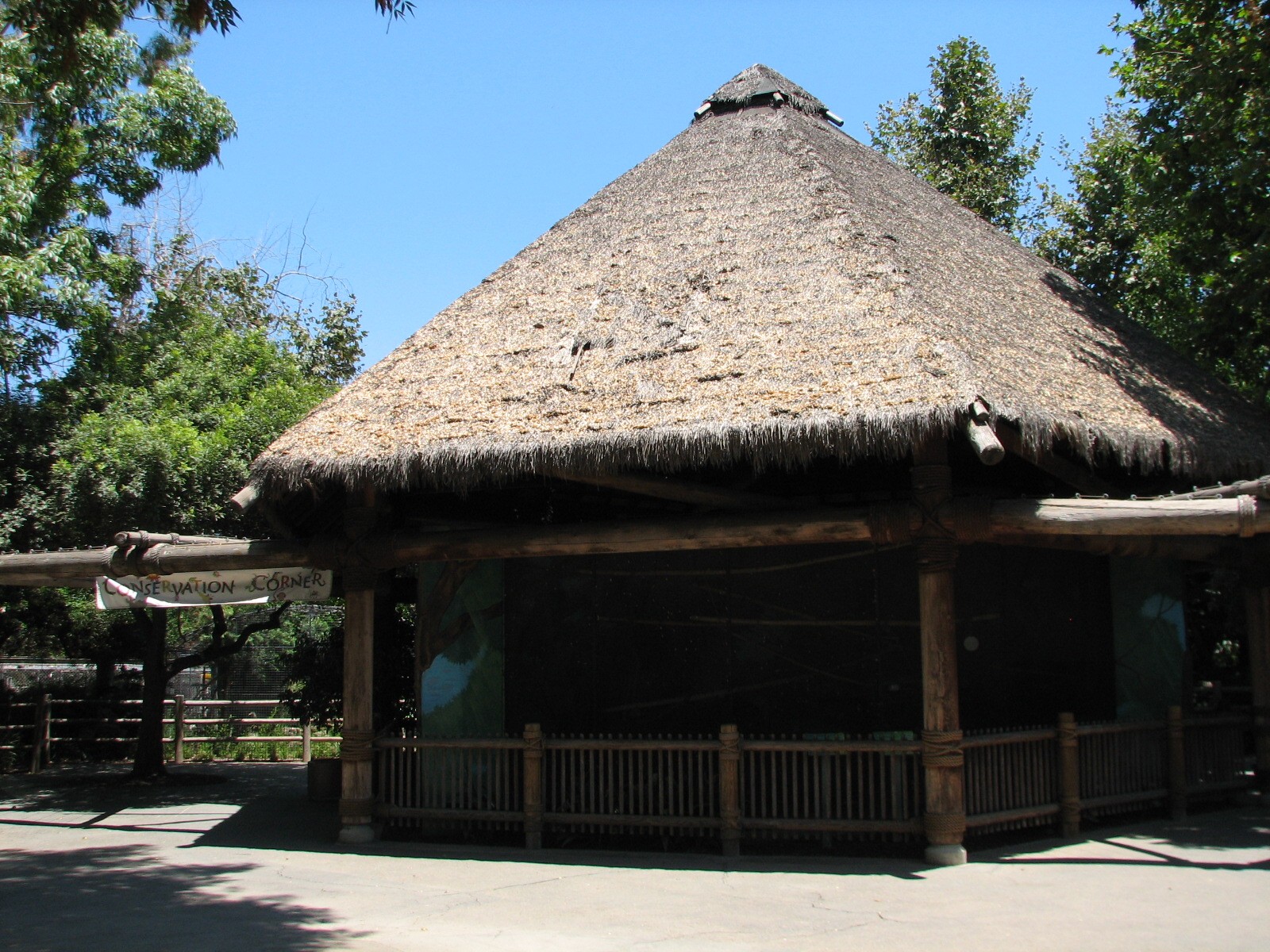 Monkey Row - Treetops Exhibit - Emperor Tamarin and Channel-billed Toucan E