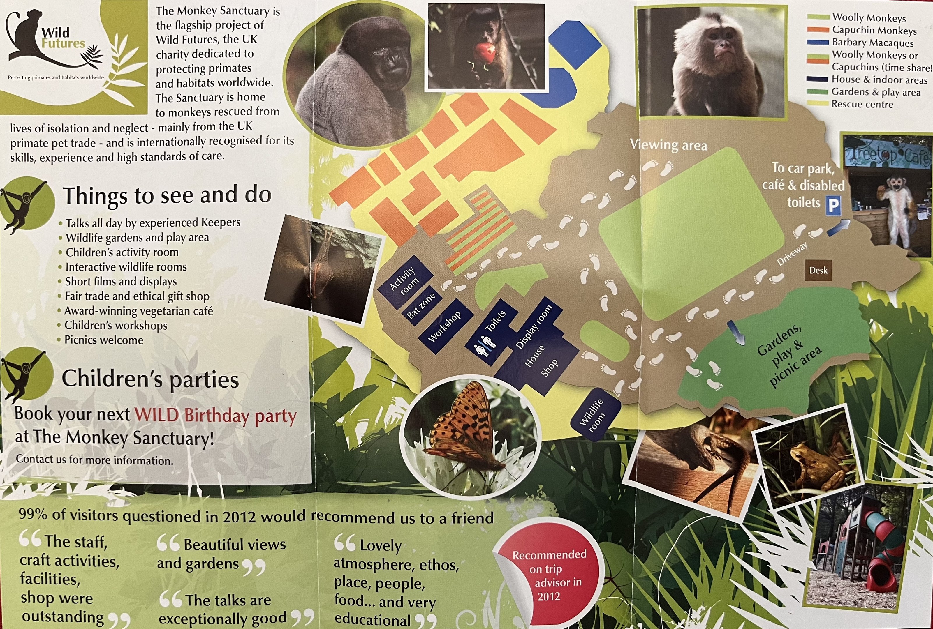 Monkey Sanctuary Map - 2013