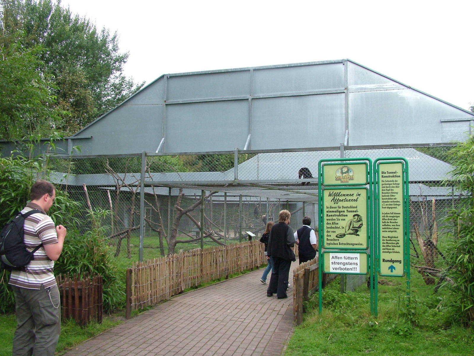 Monkey Tunnel at Serengetipark Hodenhagen