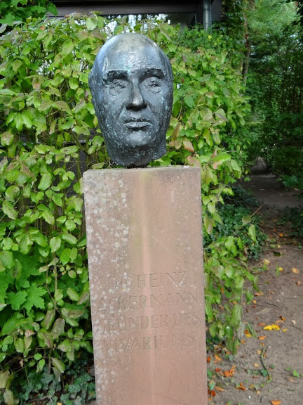 Monument of vivarium founder  -  Dr.Heinz Ackermann