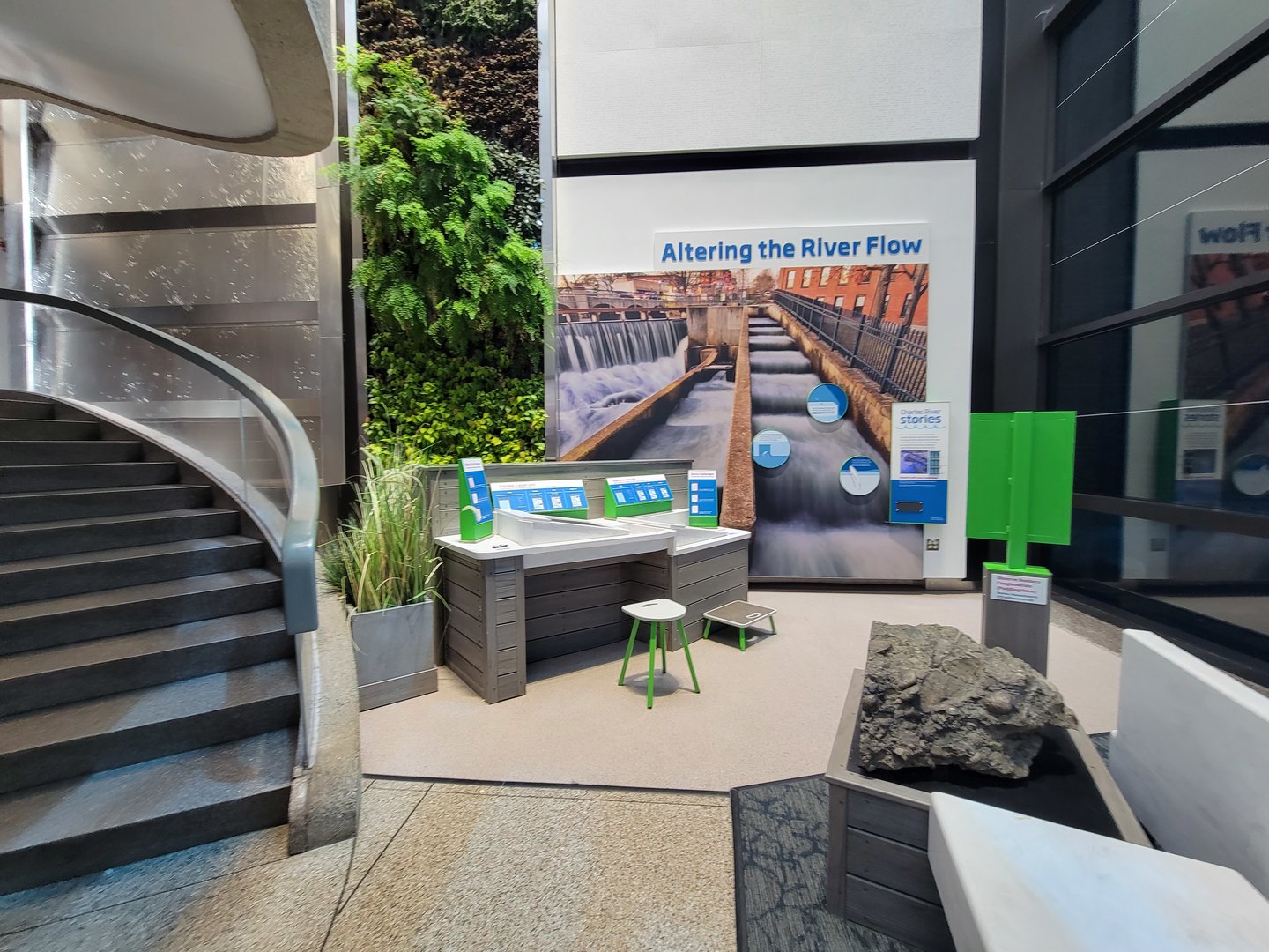 MOS Boston - Yawkey Gallery, Altering the river flow