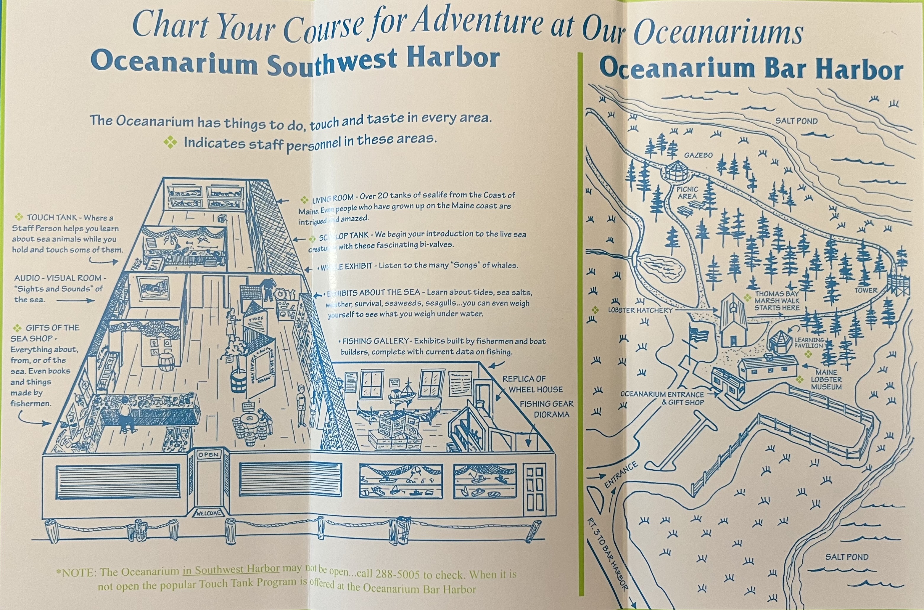 Mount Desert Oceanarium Map - undated