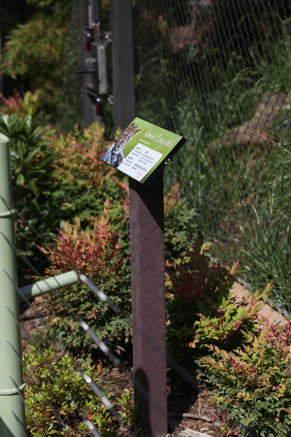 Movable leopard sign