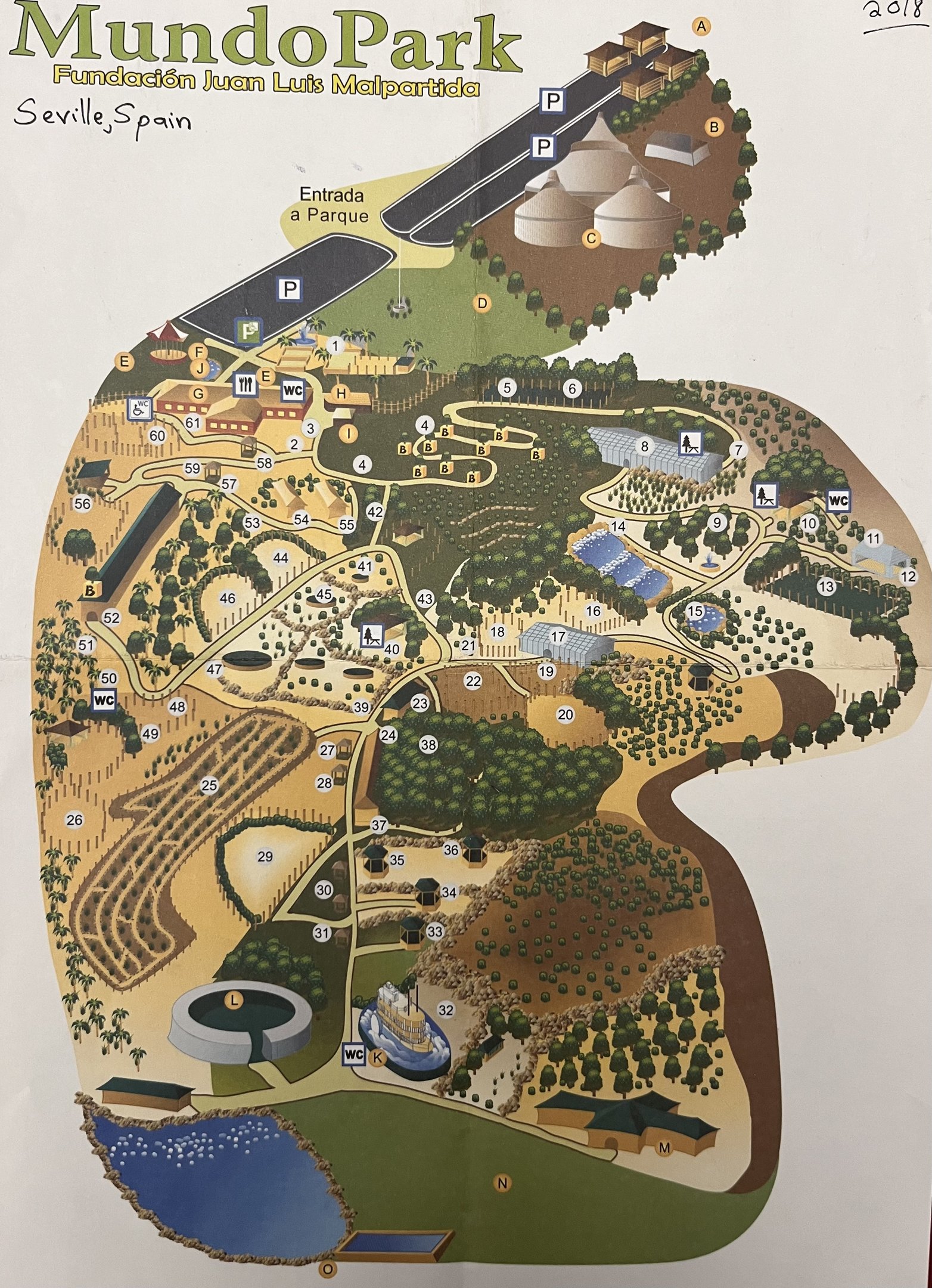 Mundo Park Zoo Map - 2018