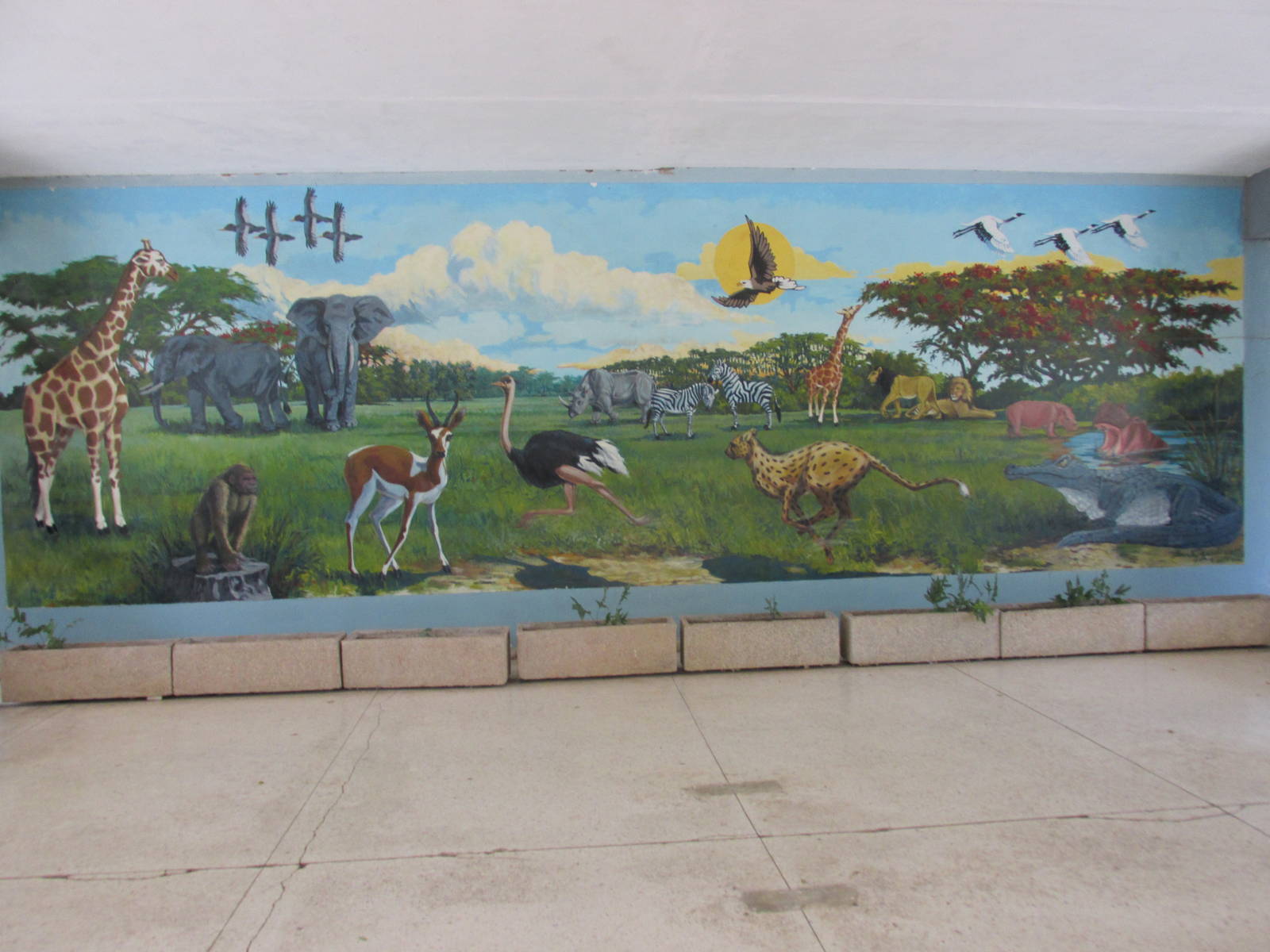 mural at entrance zoologico nacional