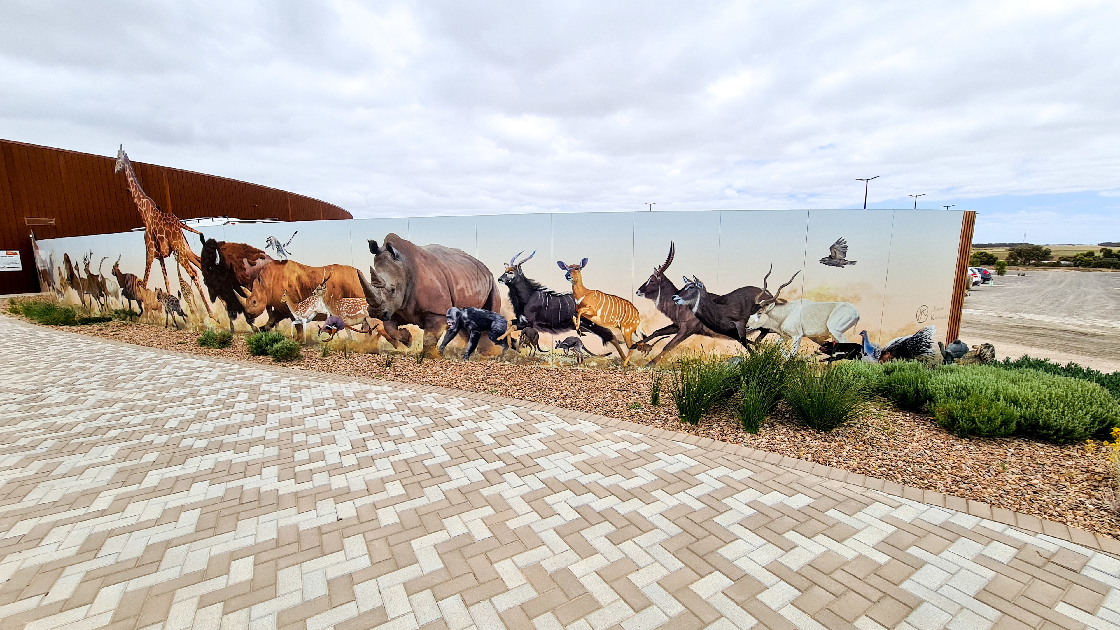 Mural at the end of the bus tour