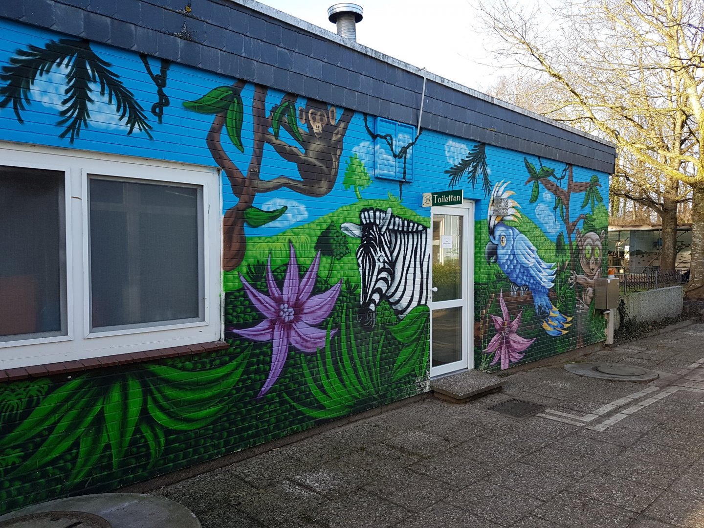 Mural at the toilets