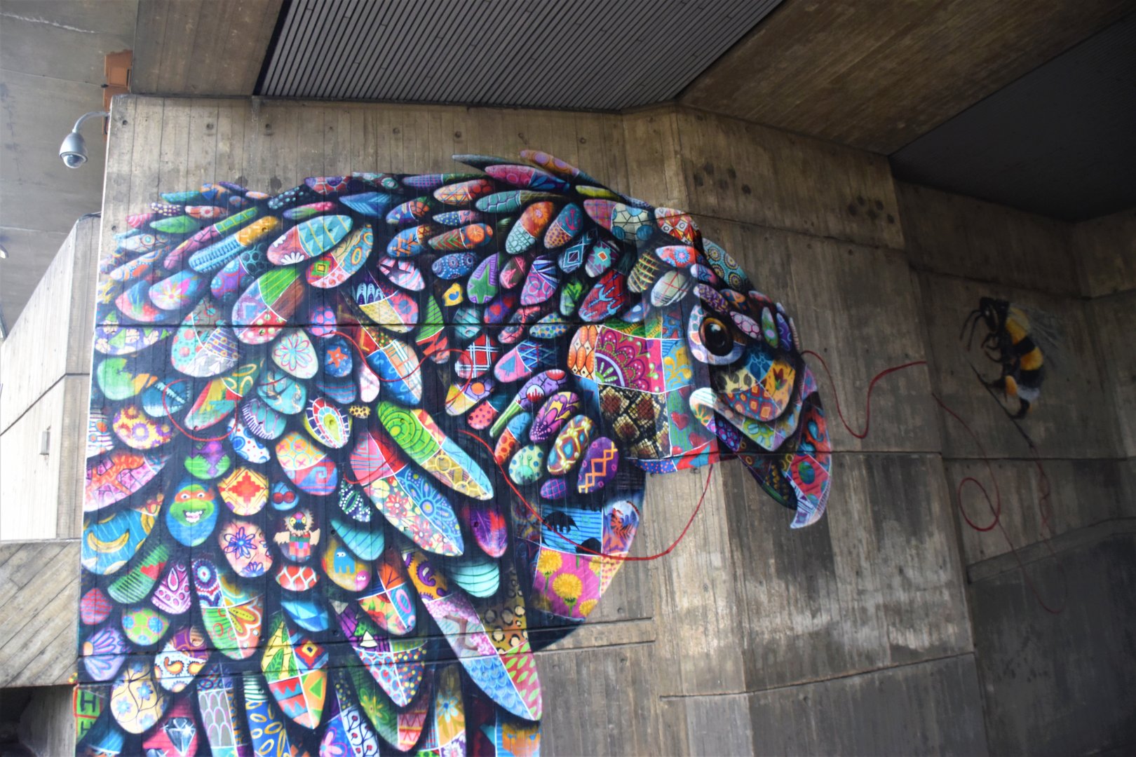 Mural in the tunnels