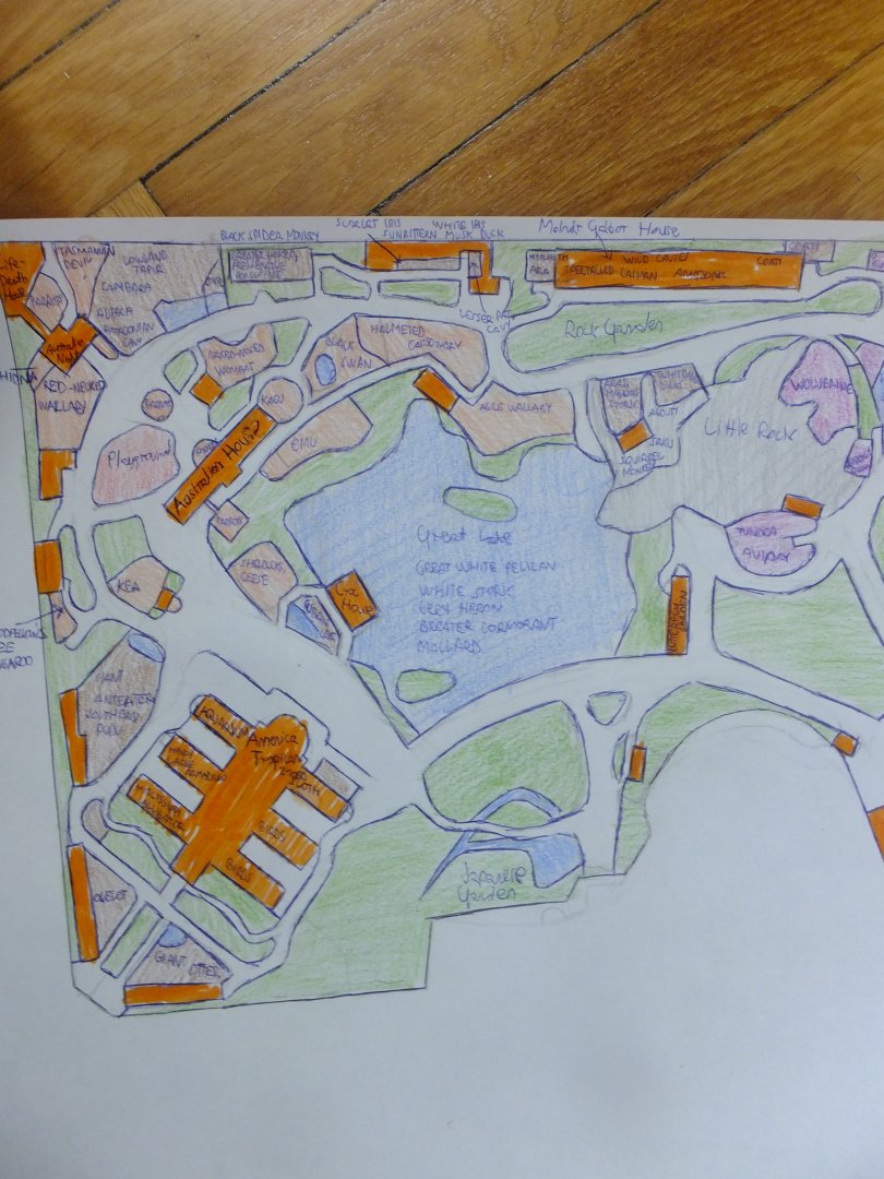 My Budapest Zoo Masterplan Map 1. (America Tropicana, Great Lake, Australia, Little Rock)