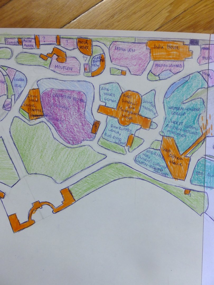 My Budapest Zoo Masterplan Map 2. (Owl Castle, India House, Orangutans, West Africa House)